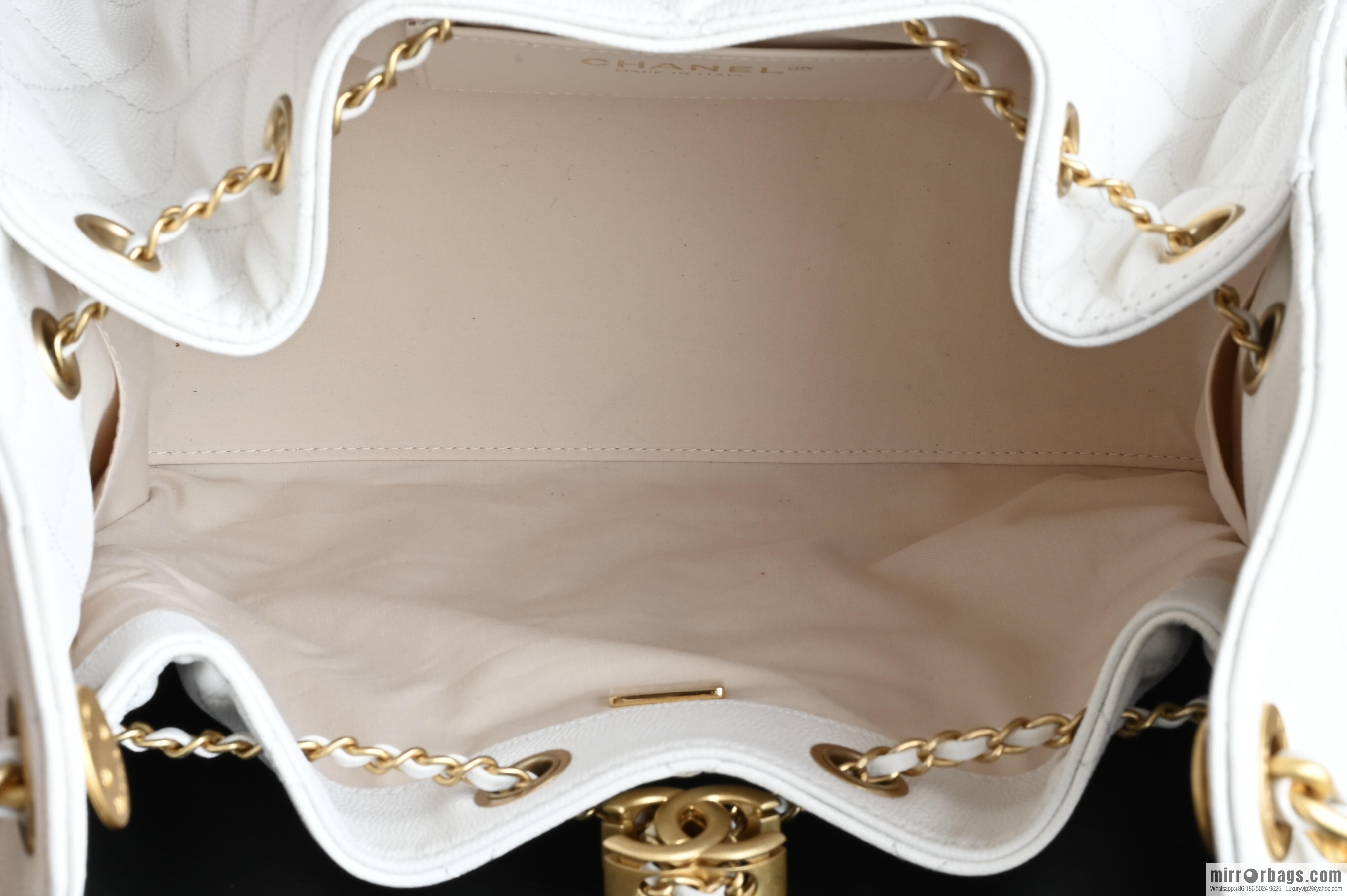 CHANEL Hippie Shopping Bag S AS5293 White