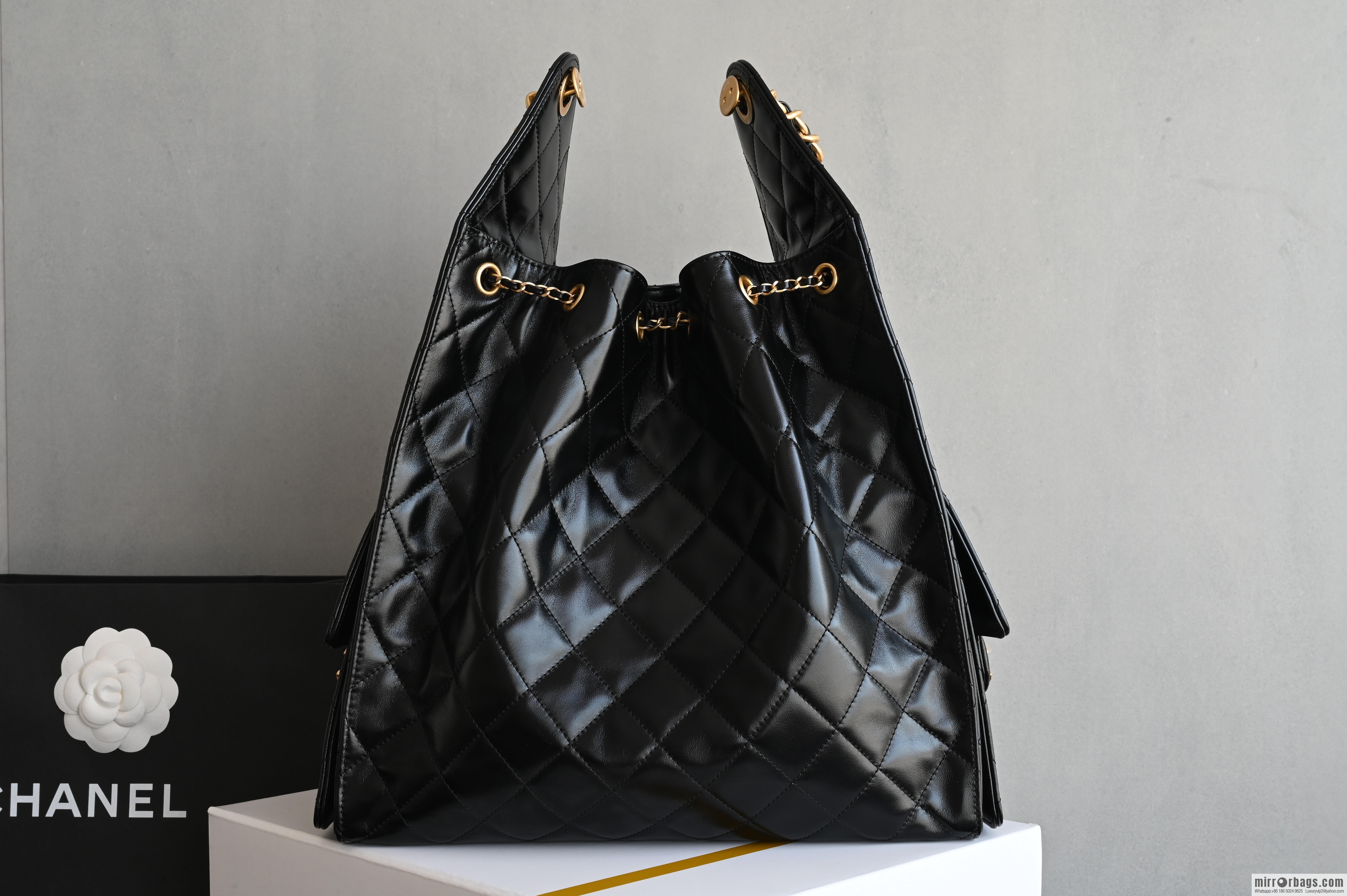 CHANEL Hippie Shopping Bag Large, Black ♥ AS5311