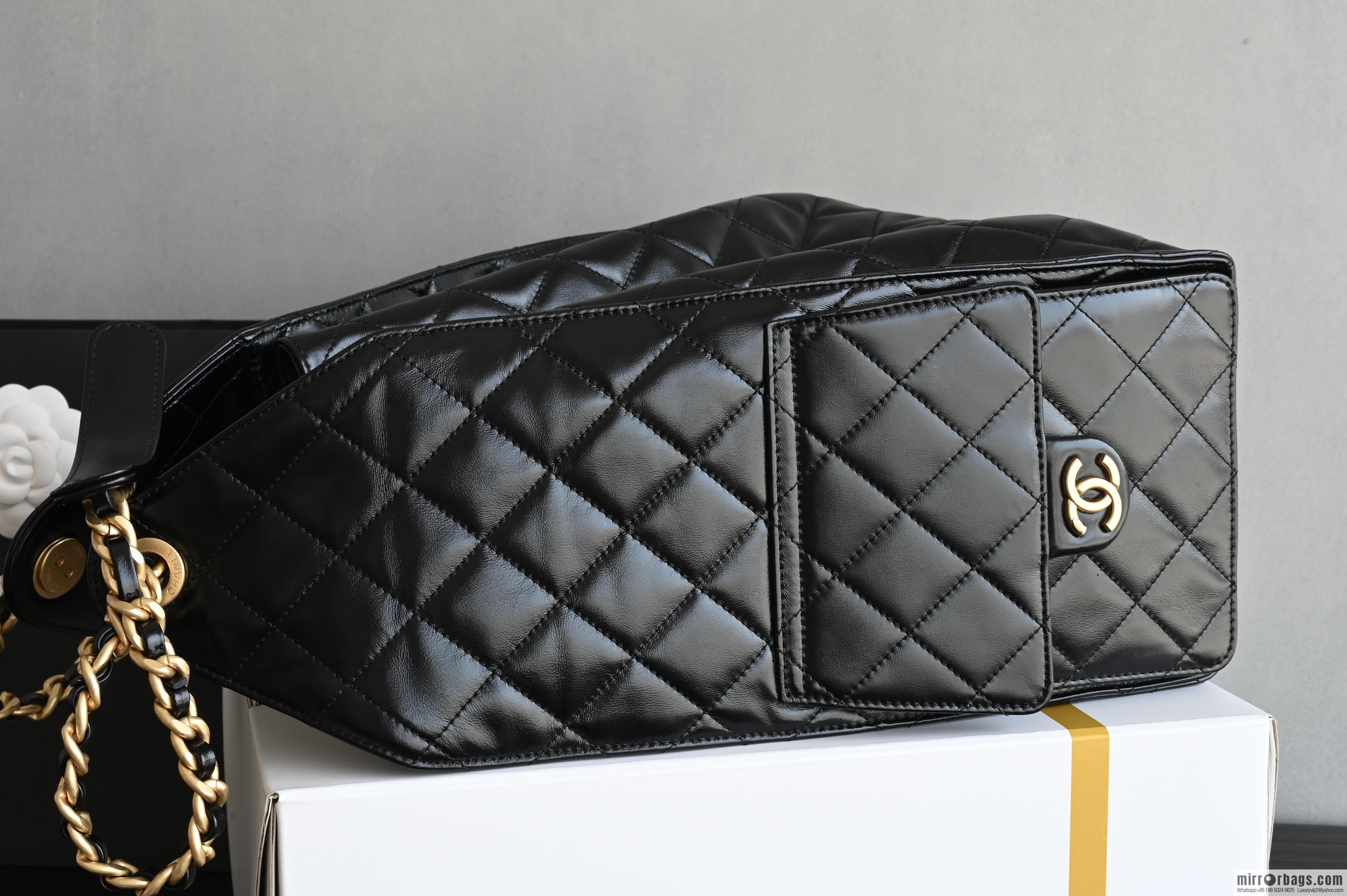 CHANEL Hippie Shopping Bag Large, Black ♥ AS5311