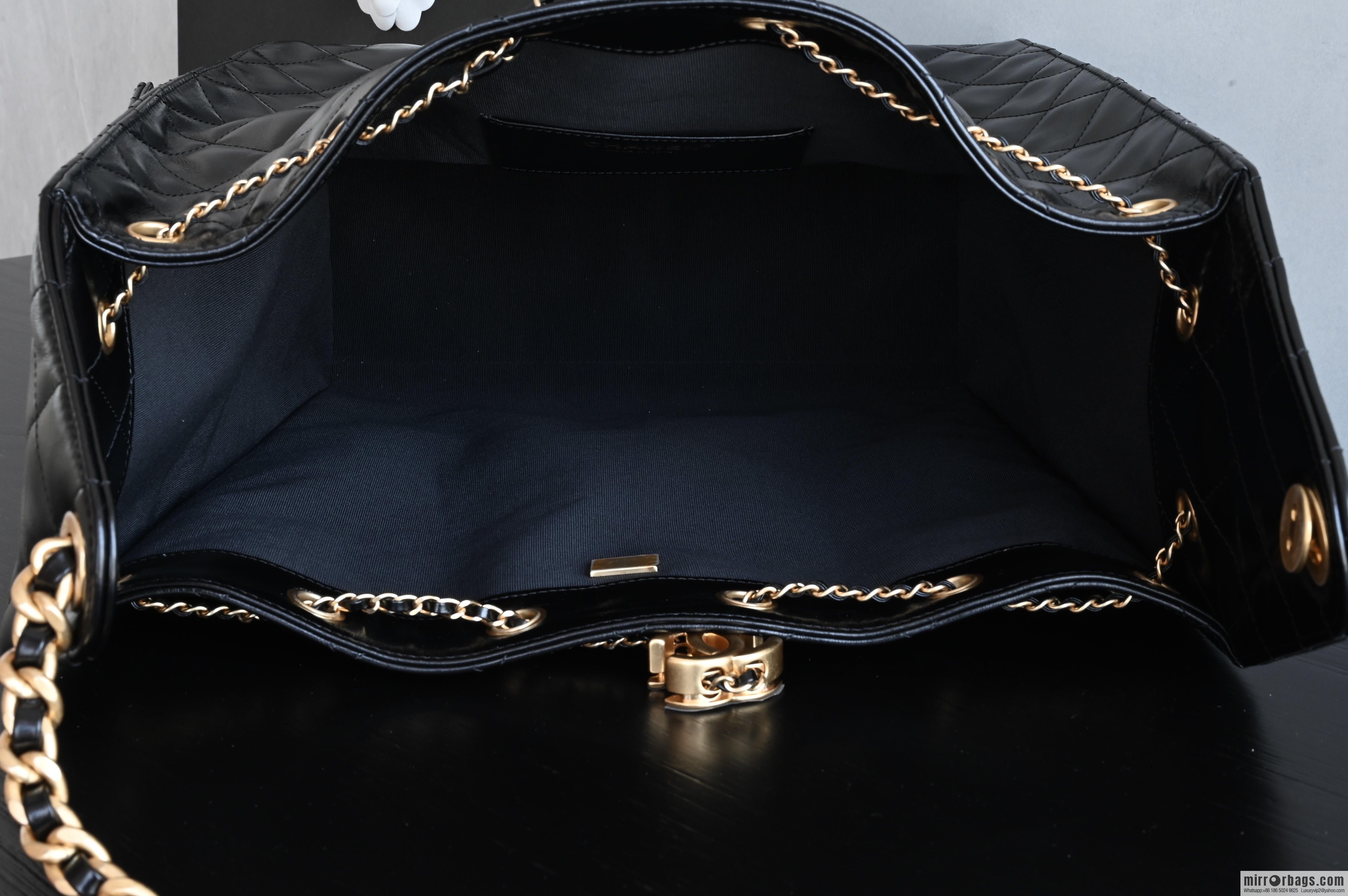 CHANEL Hippie Shopping Bag Large, Black ♥ AS5311