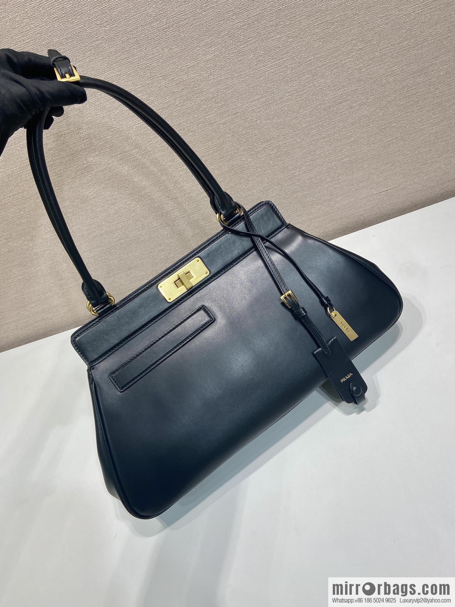 PRADA new 1BG569 calfskin, black
