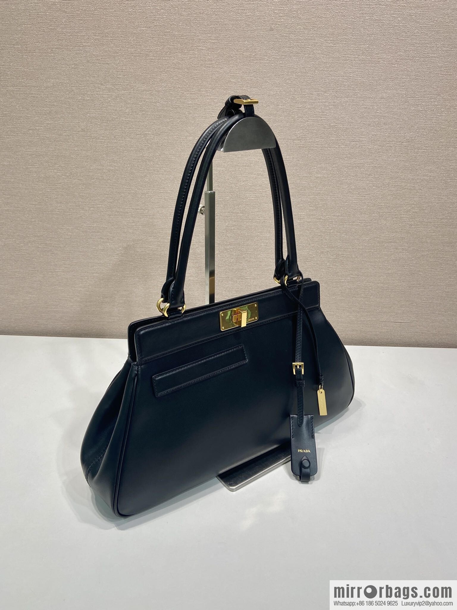 PRADA new 1BG569 calfskin, black