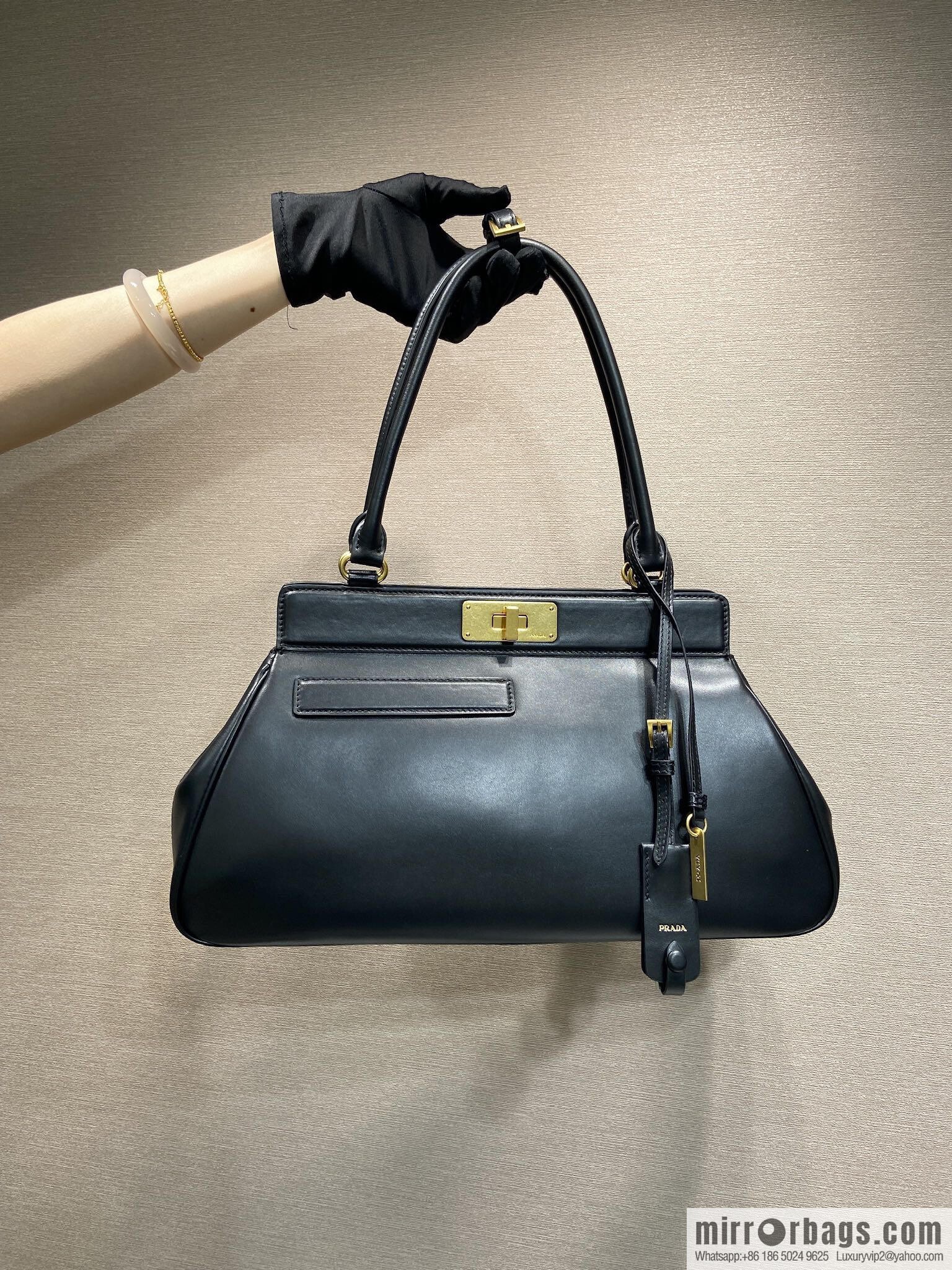 PRADA new 1BG569 calfskin, black