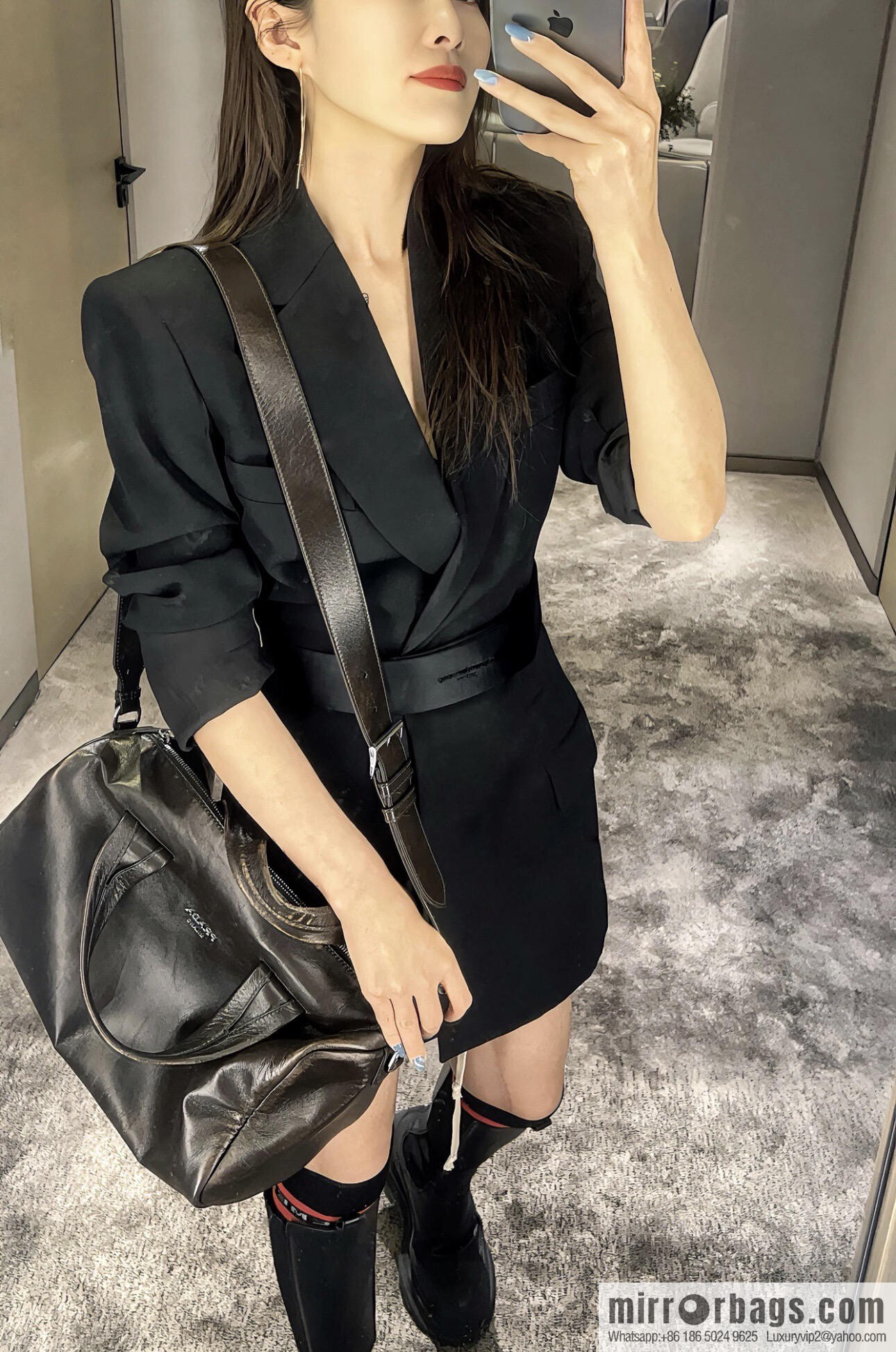 PRADA New Boston 2VC046 Large, Coffee