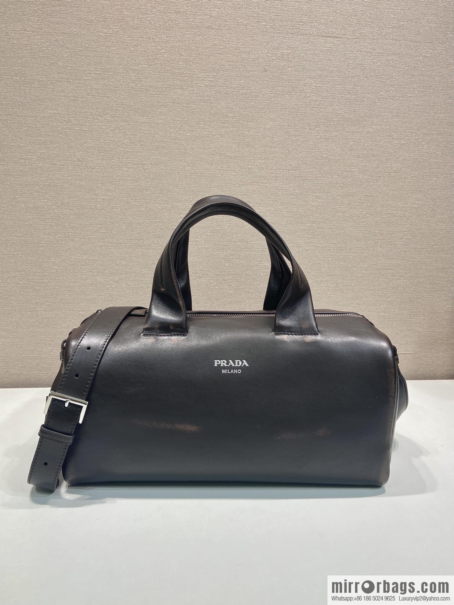 PRADA New Boston 2VC046 Large, Coffee