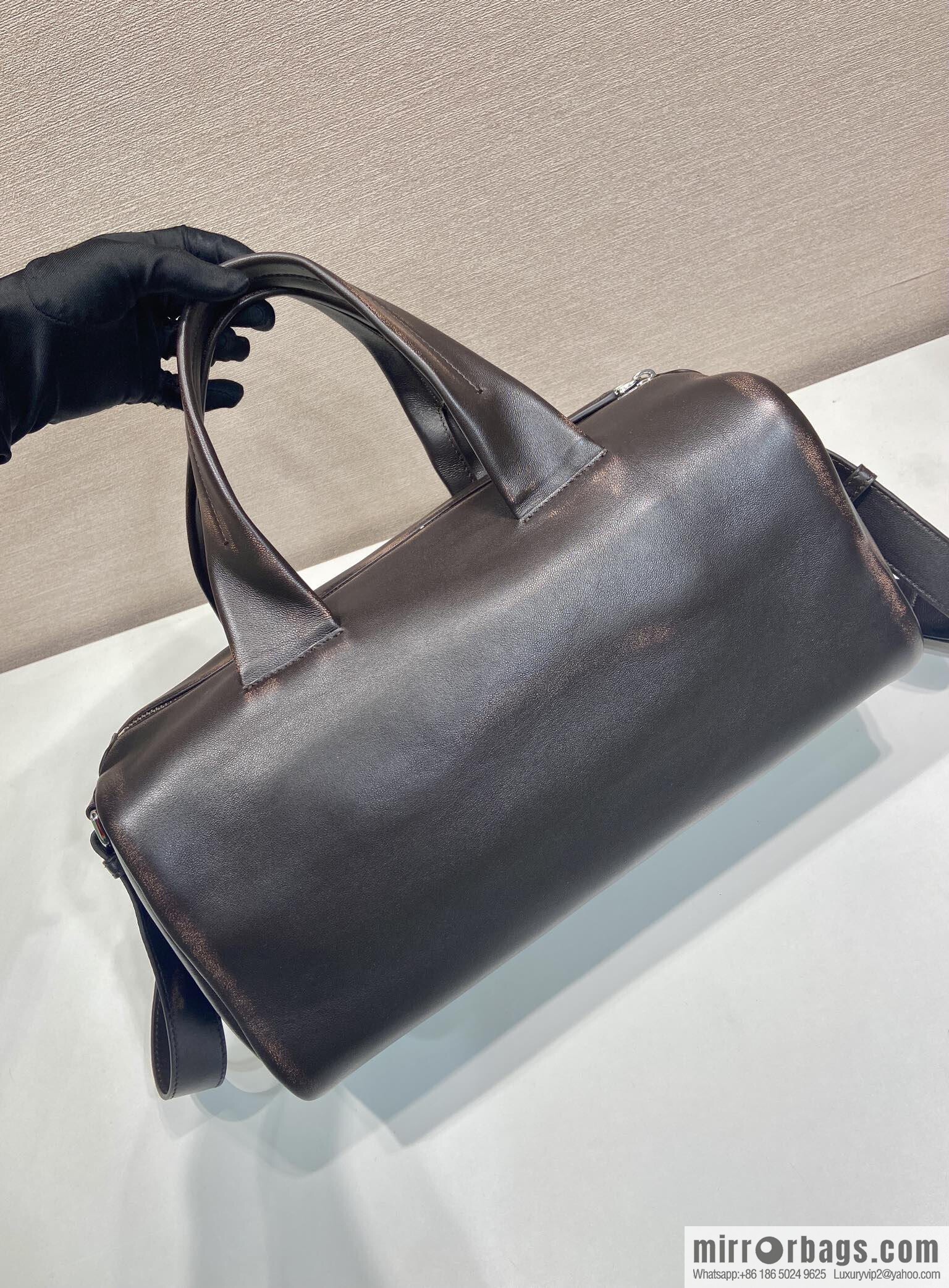 PRADA New Boston 2VC046 Large, Coffee