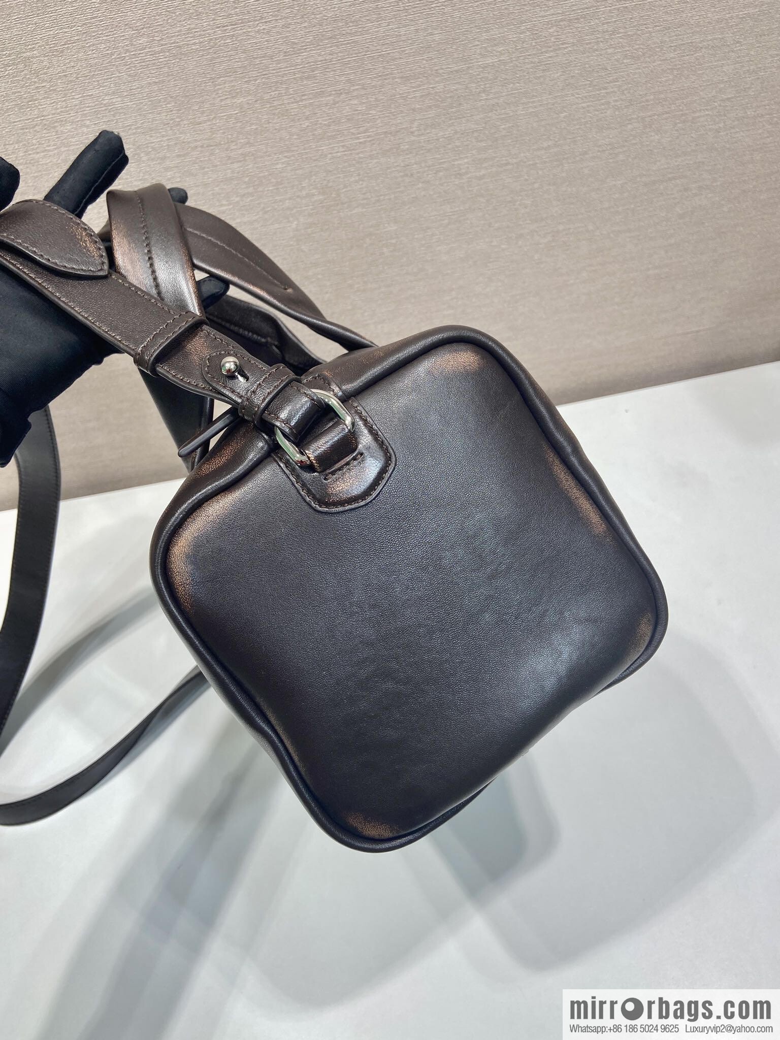 PRADA New Boston 2VC046 Large, Coffee