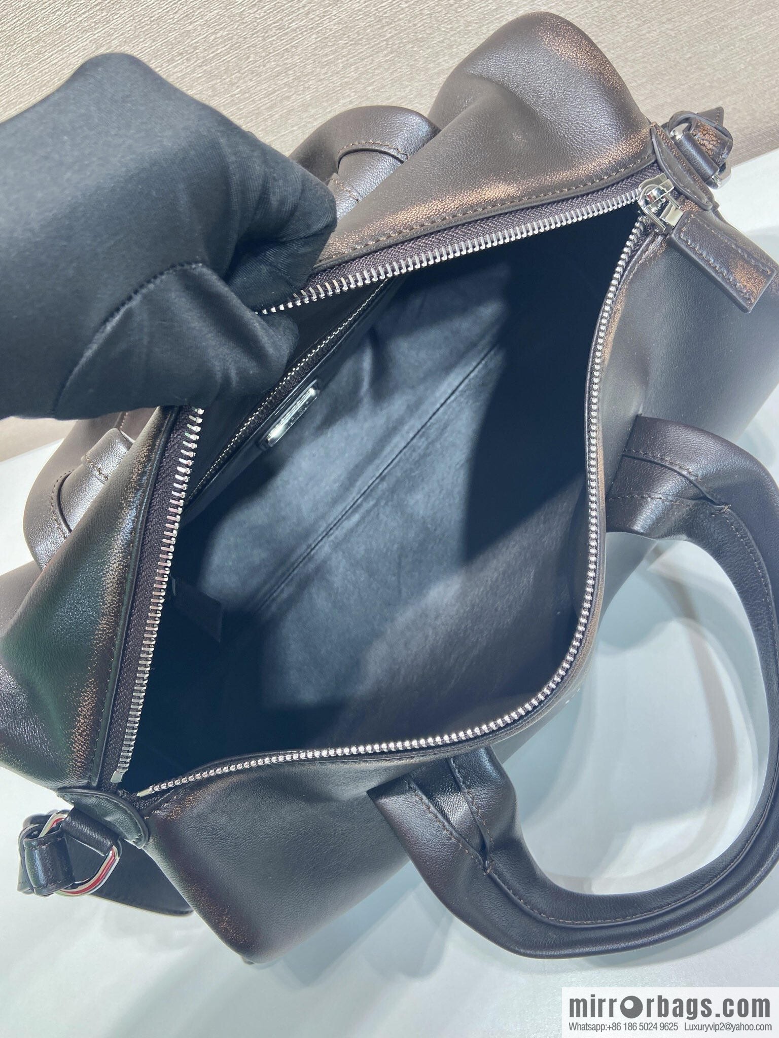 PRADA New Boston 2VC046 Large, Coffee