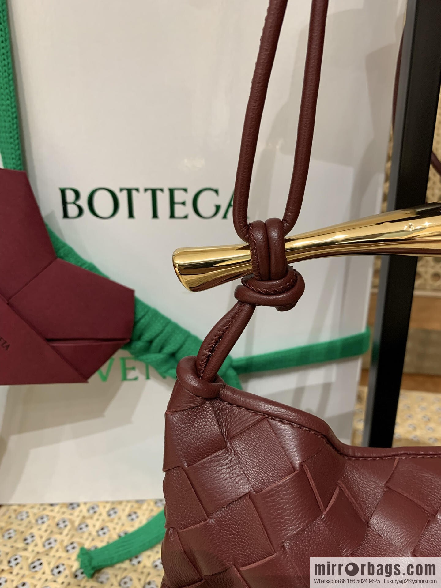 BV Mini Sardine Crossbody Bag 744267 Barolo Burgundy