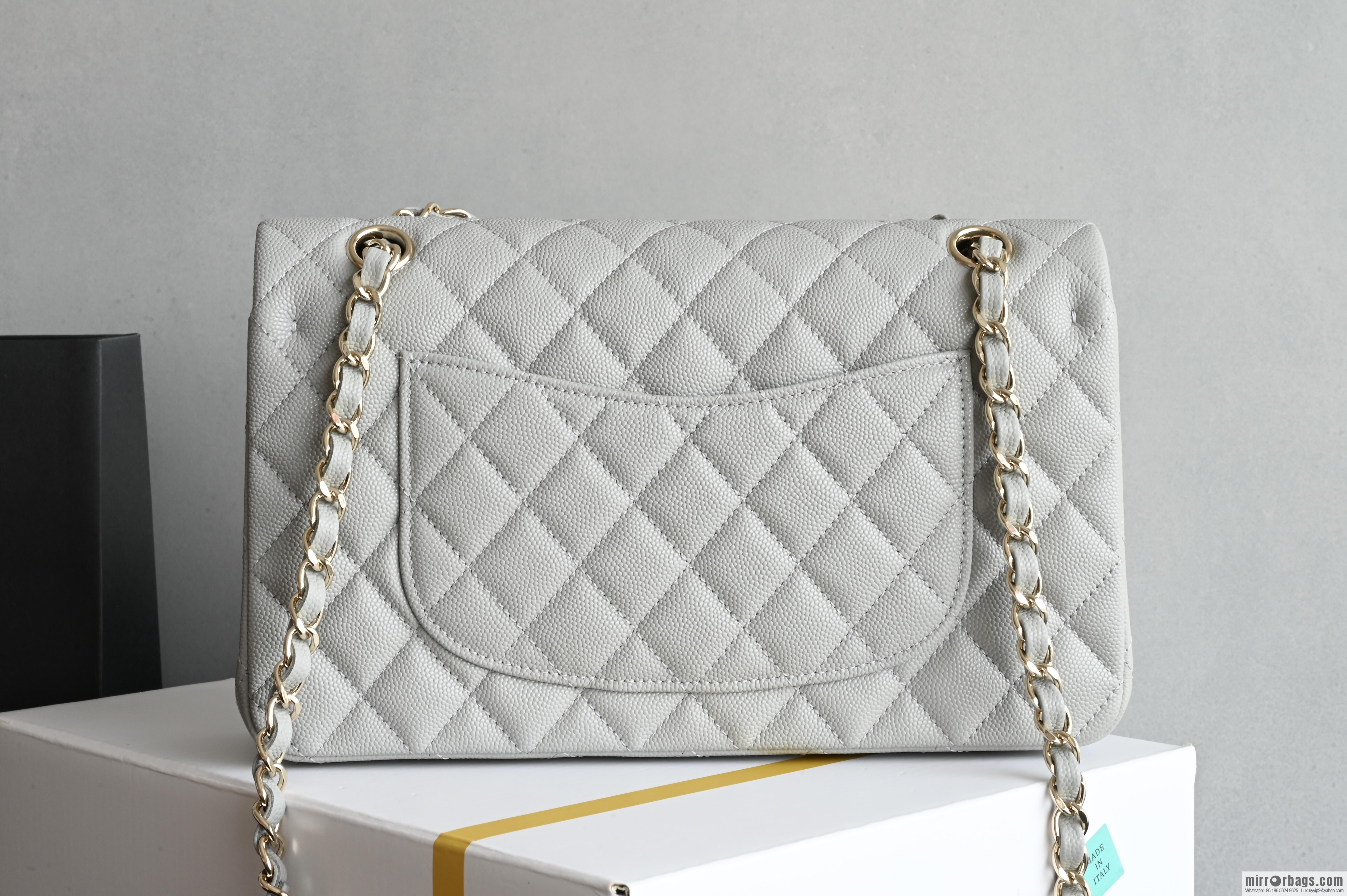 CHANEL Upgraded A01112 Light Grey Gold