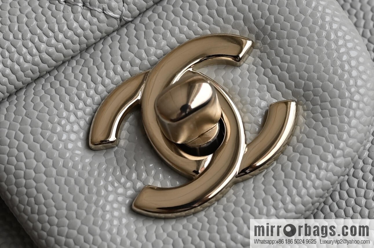 CHANEL Upgraded A01112 Light Grey Gold