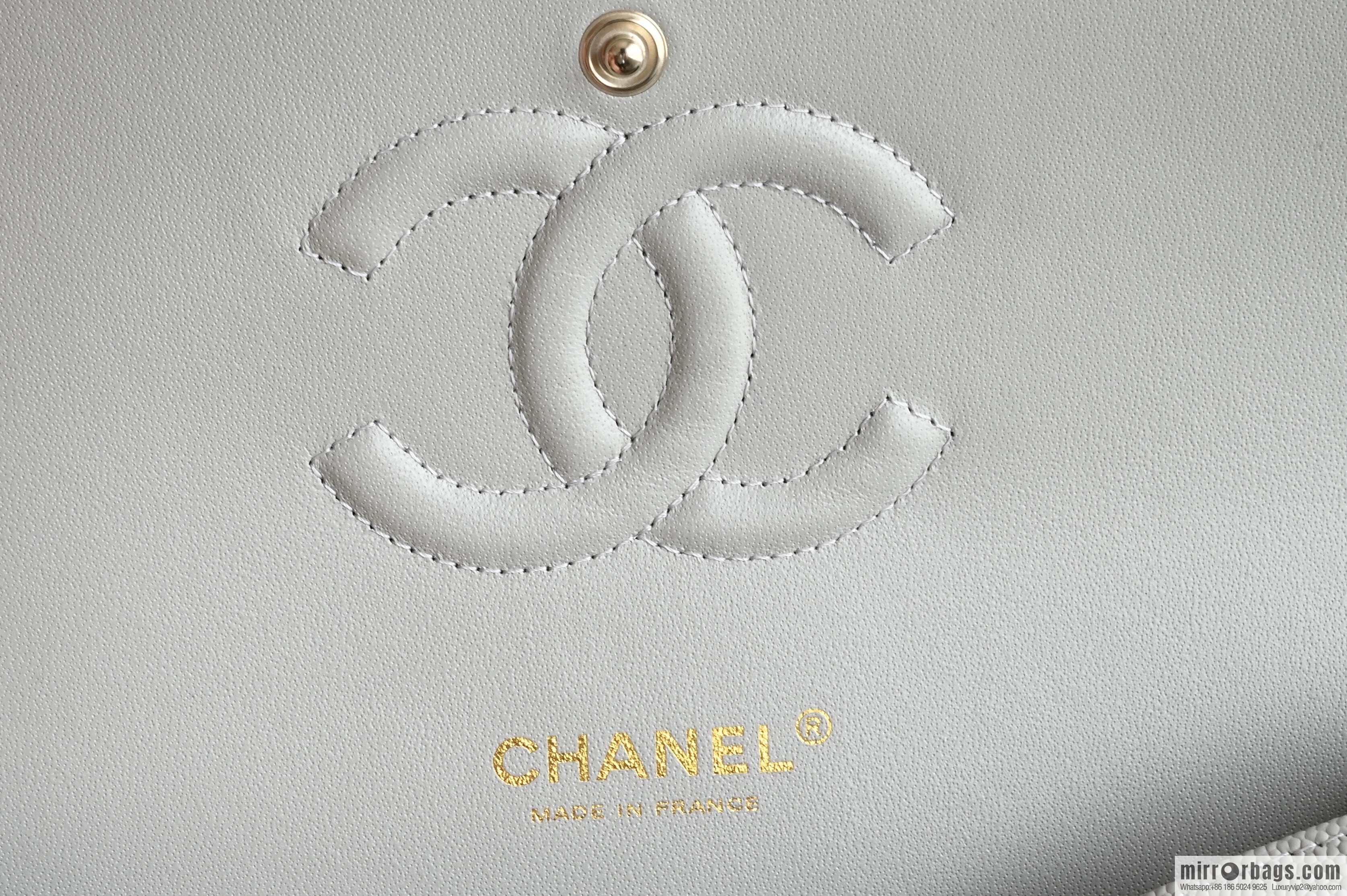 CHANEL Upgraded A01112 Light Grey Gold