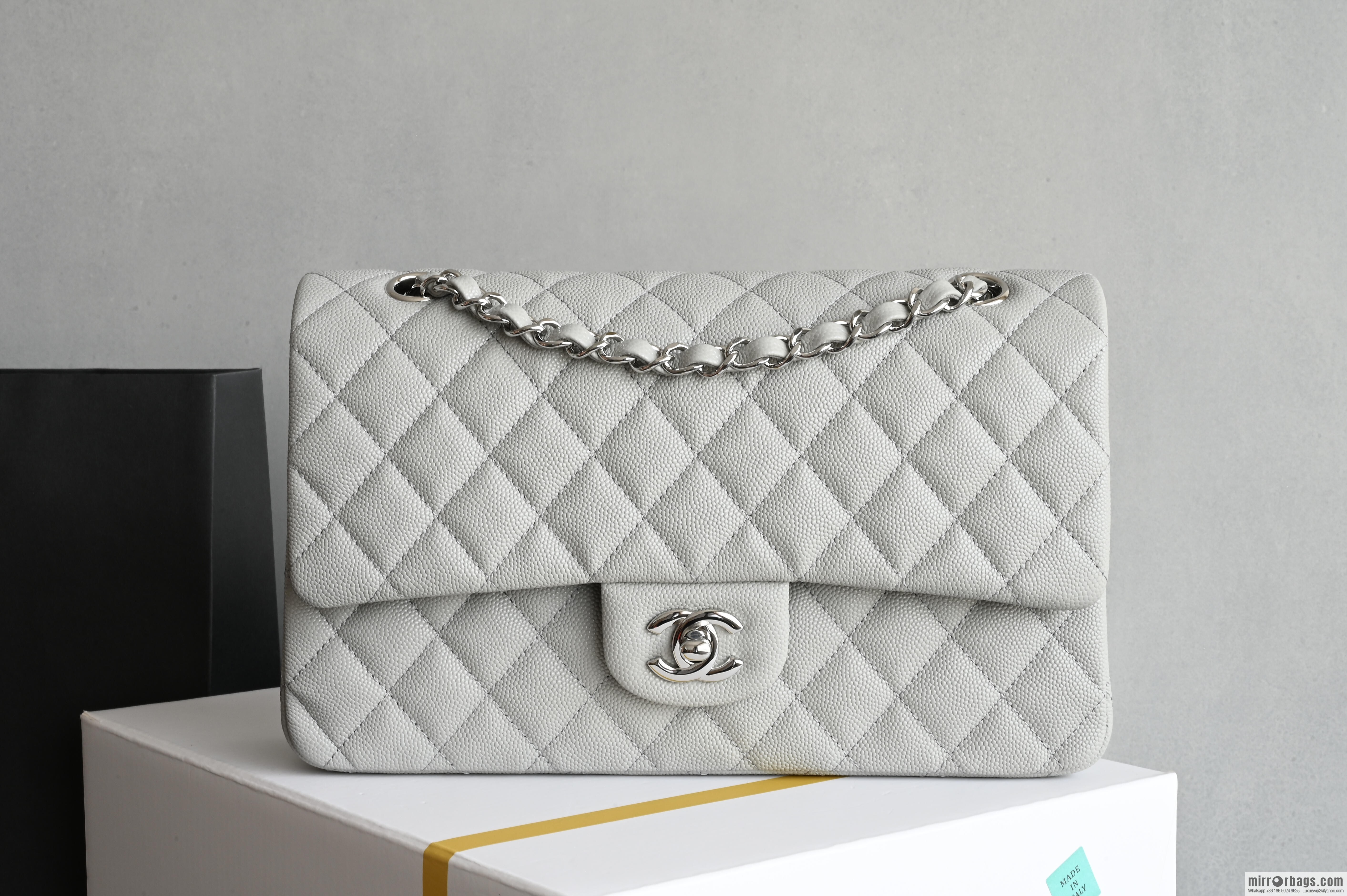 CHANEL Upgraded A01112 Light Grey Silver