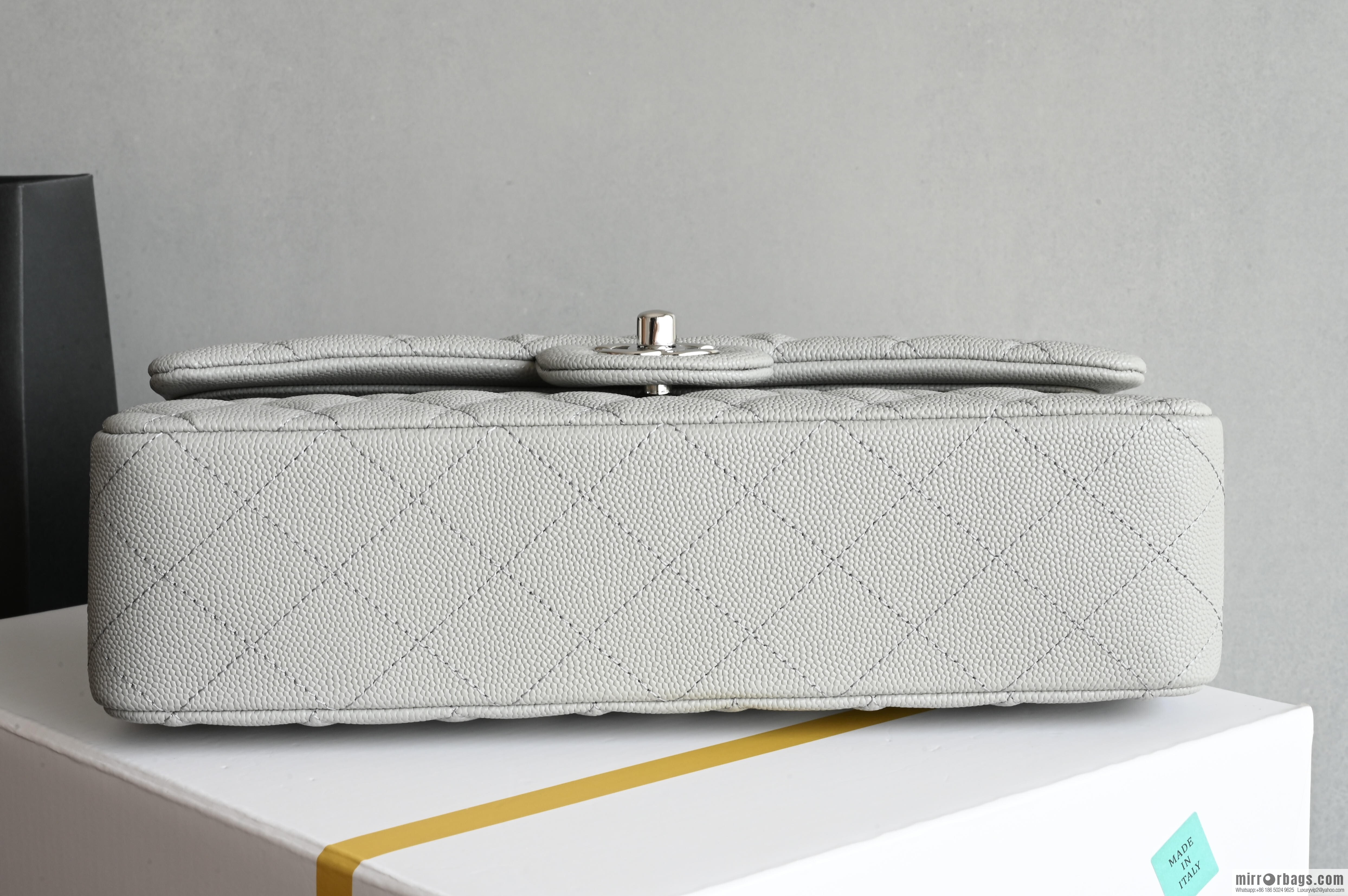 CHANEL Upgraded A01112 Light Grey Silver