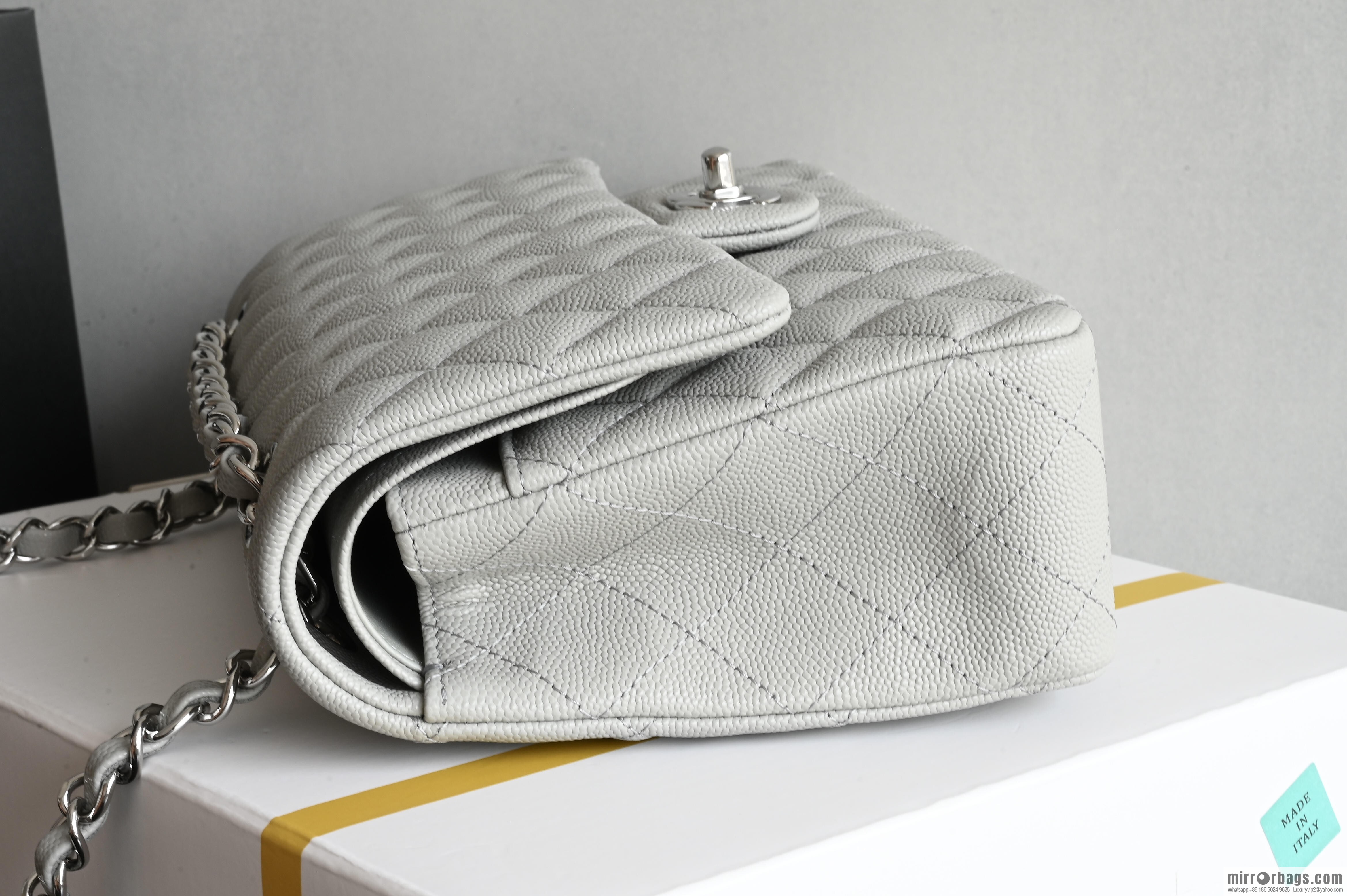 CHANEL Upgraded A01112 Light Grey Silver