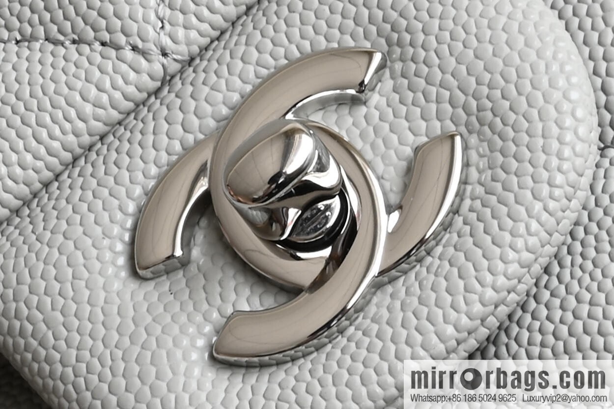 CHANEL Upgraded A01112 Light Grey Silver