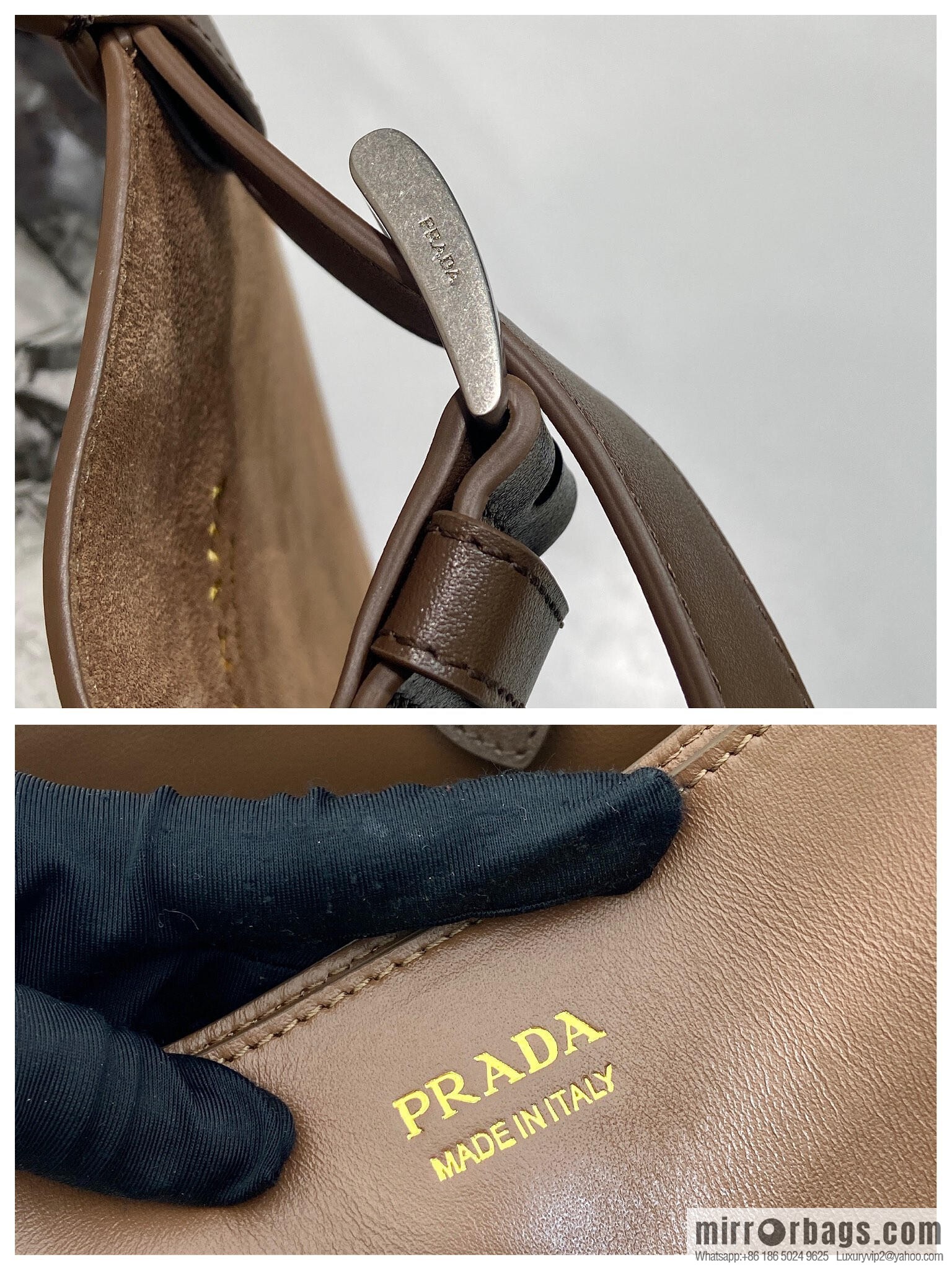 PRADA new men's bag 1BG126 extra large suede