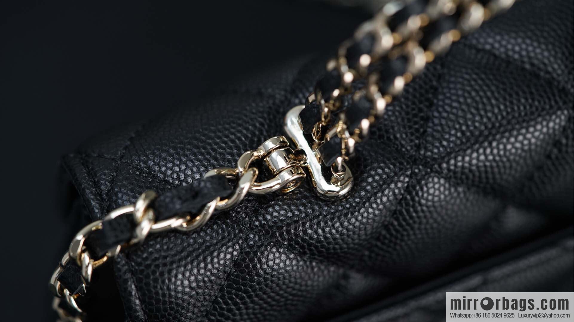 CHANEL 25s Cross Handle Black Gold π Horizontal AP3238