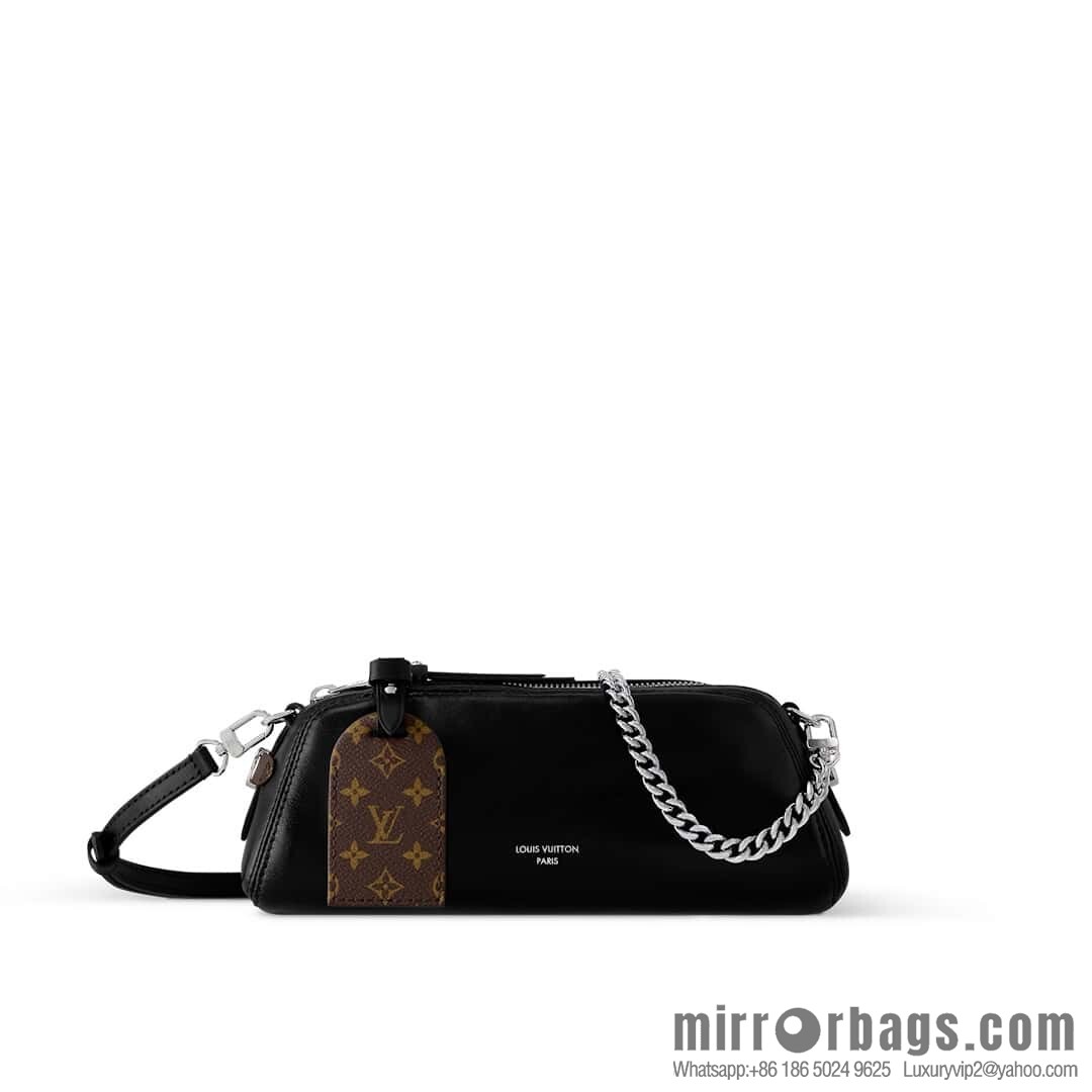 [Original order boutique] M14544 black, full leather chain bag POCHETTE VIBE handbag