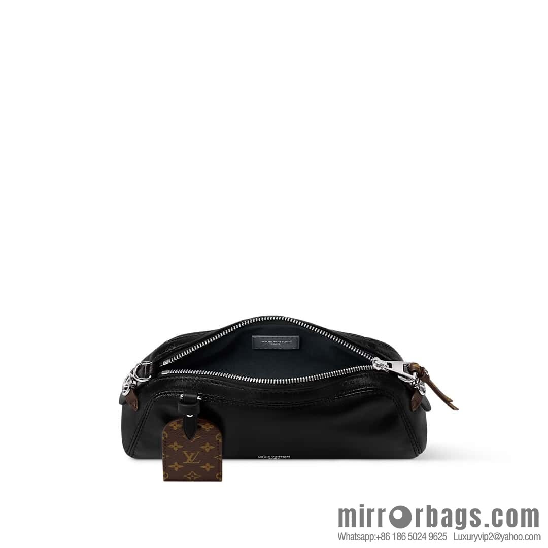 [Original order boutique] M14544 black, full leather chain bag POCHETTE VIBE handbag