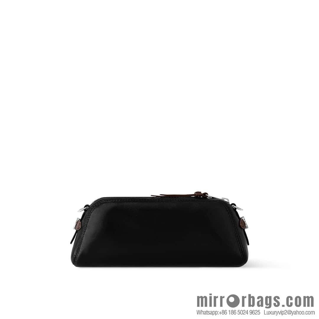 [Original order boutique] M14544 black, full leather chain bag POCHETTE VIBE handbag