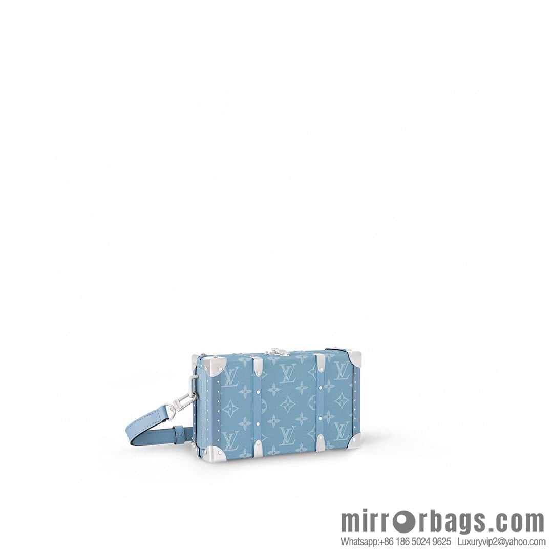 [Original order boutique] M13562 light blue flower, box bag, box WALLET TRUNK TAIGARAMA handbag