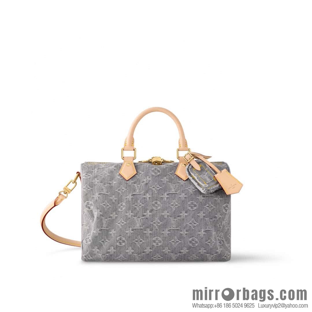 [Original order boutique] M13344 gray, denim speedy pillow bag SPEEDY SOFT 30 handbag
