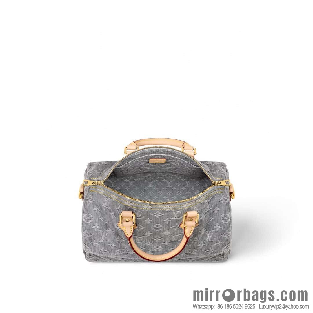 [Original order boutique] M13344 gray, denim speedy pillow bag SPEEDY SOFT 30 handbag