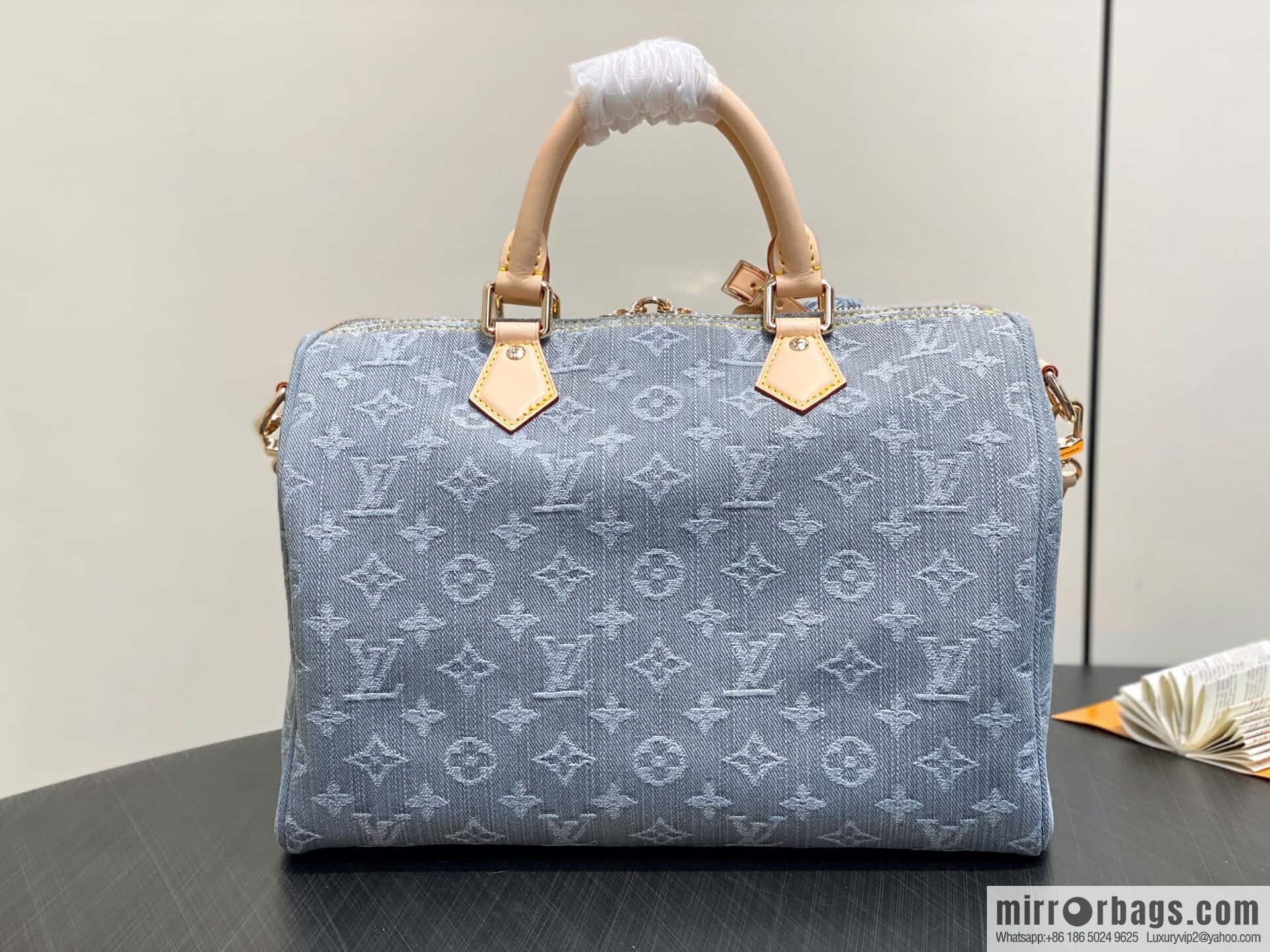 [Original order boutique] M13344 gray, denim speedy pillow bag SPEEDY SOFT 30 handbag