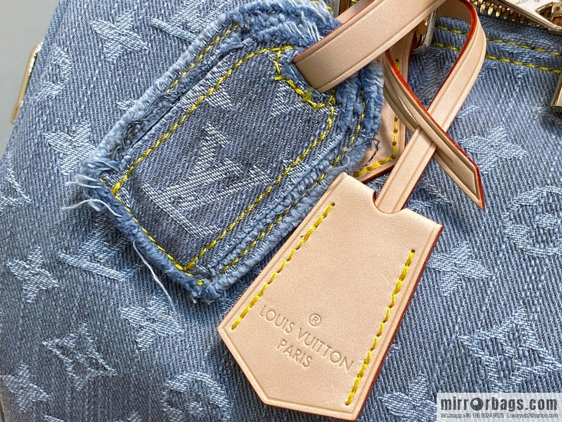[Original order boutique] M13344 gray, denim speedy pillow bag SPEEDY SOFT 30 handbag