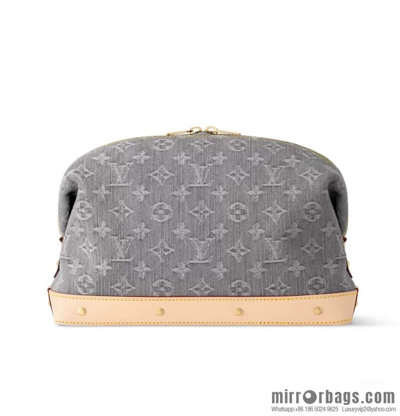 [Original order boutique] M13750 gray, denim cosmetic bag POCHETTE COSMÉTIQUE large cosmetic bag