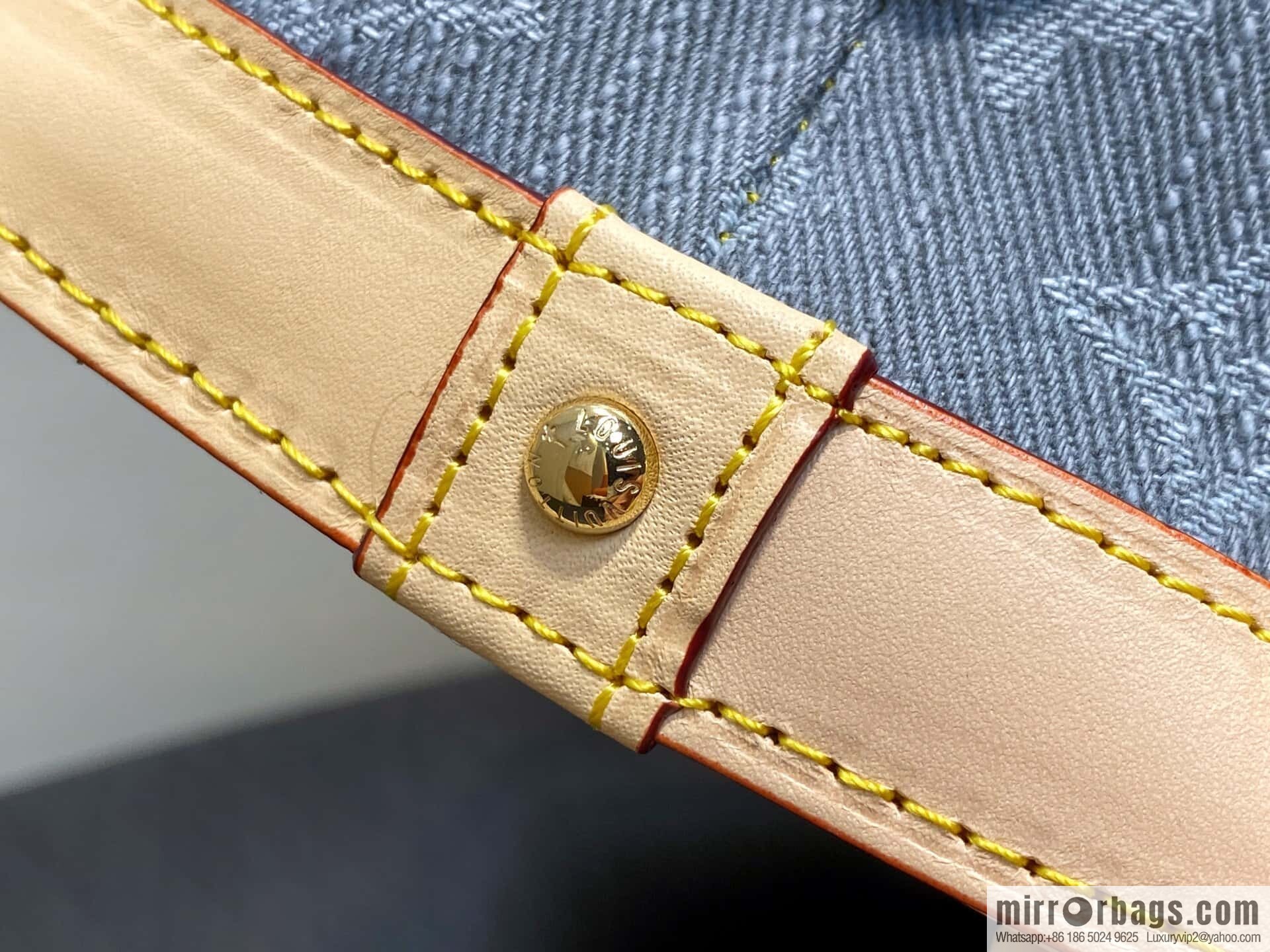 [Original order boutique] M13750 gray, denim cosmetic bag POCHETTE COSMÉTIQUE large cosmetic bag