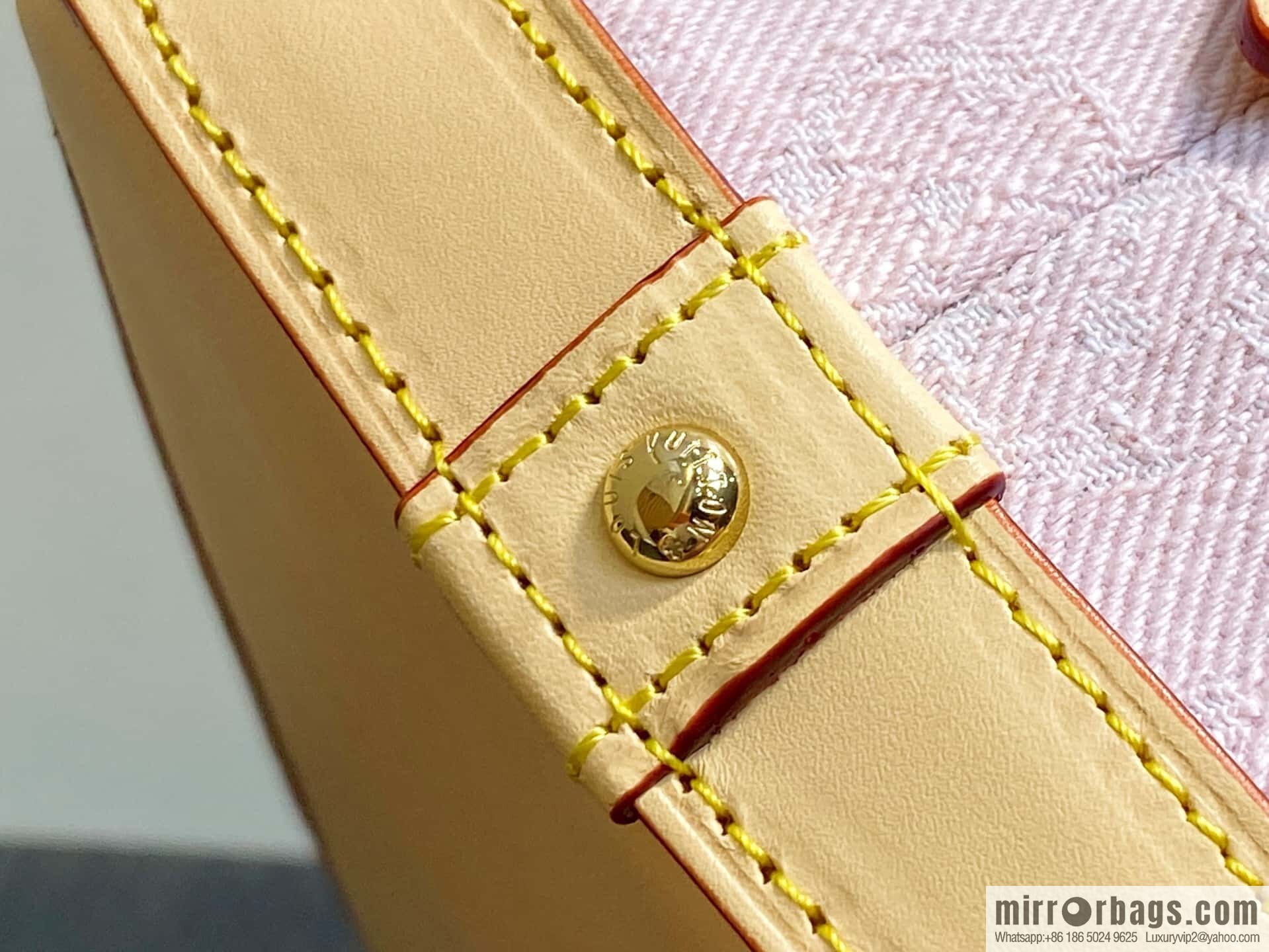 M13750 pink, denim cosmetic bag POCHETTE COSMÉTIQUE large cosmetic bag