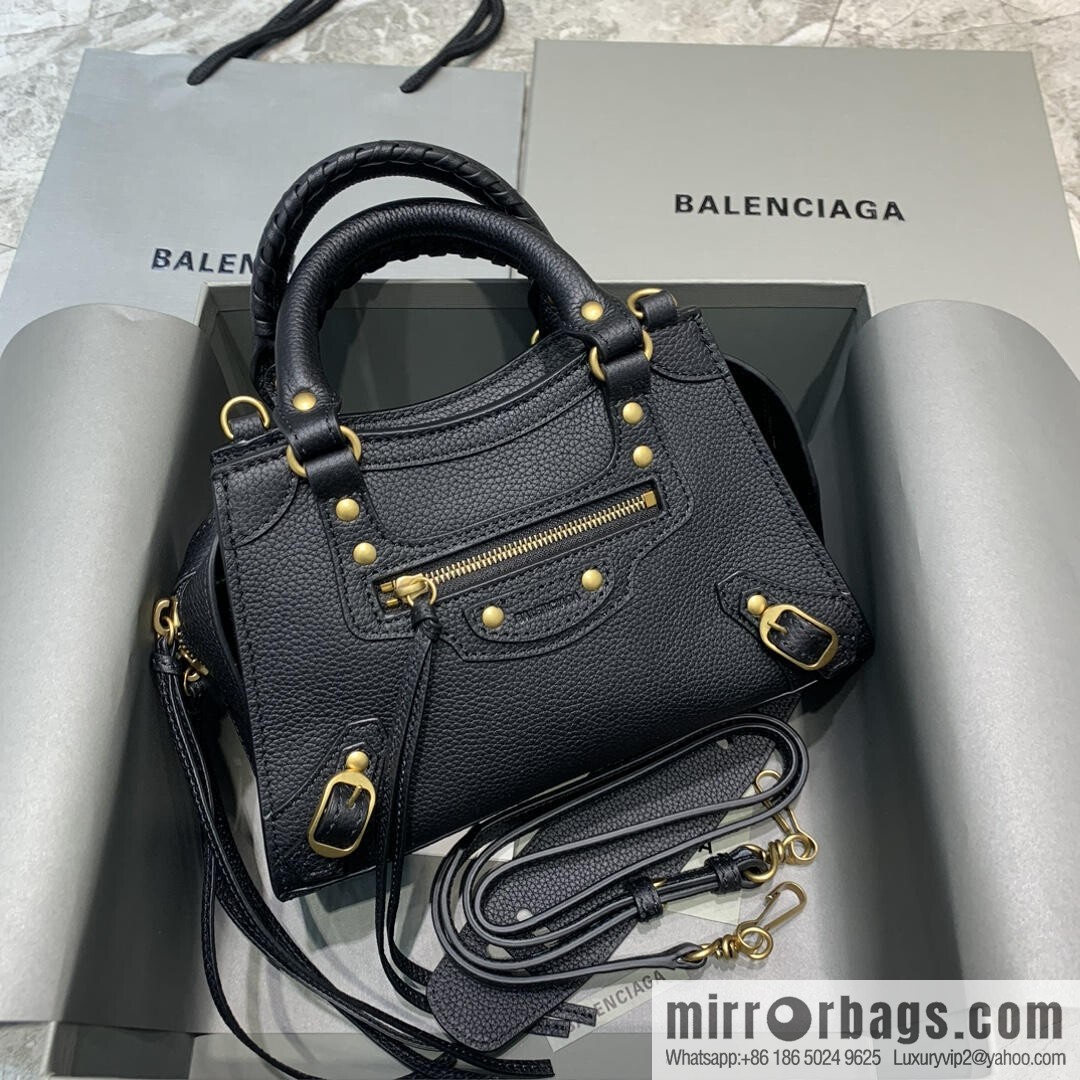 Balenciaga Neo Classic Locomotive Bag [Small] 638512 Black/Gold Buckle