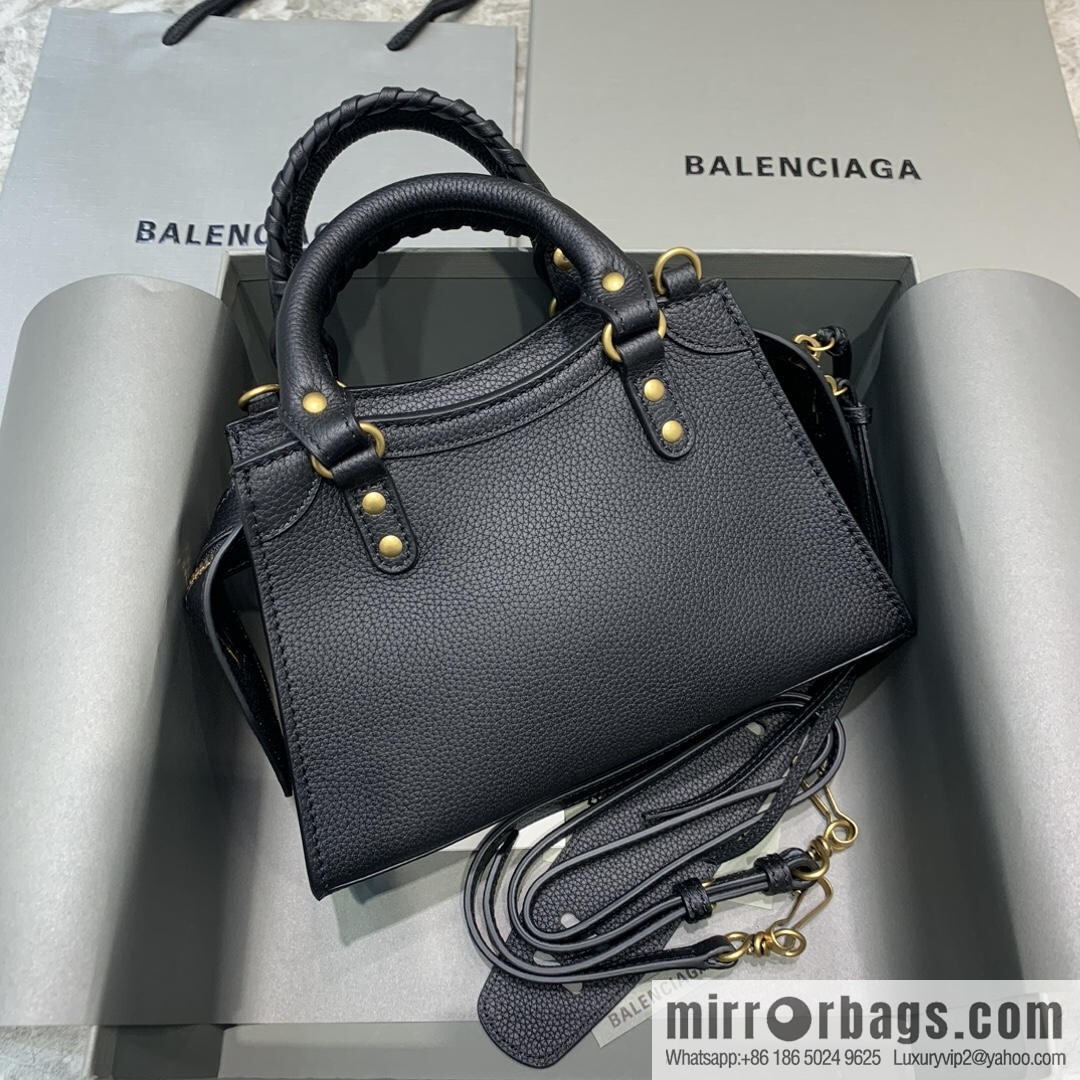 Balenciaga Neo Classic Locomotive Bag [Small] 638512 Black/Gold Buckle