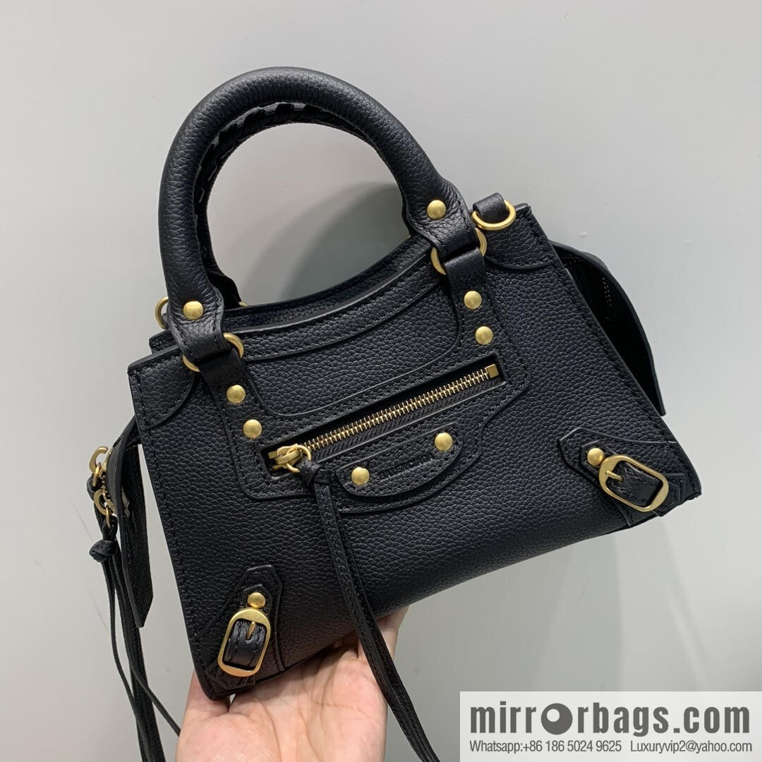 Balenciaga Neo Classic Locomotive Bag [Small] 638512 Black/Gold Buckle