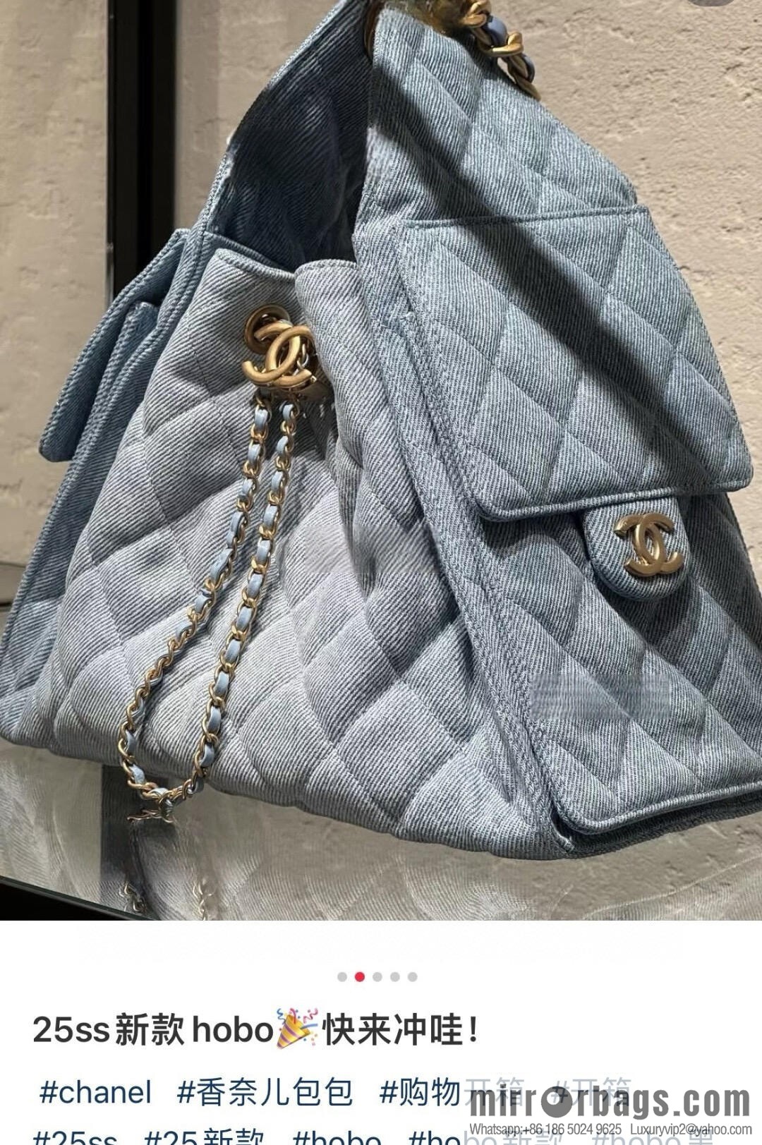 ππ‘ππ§ππ₯ πππ¬ π¬π¦ππ₯π₯ π‘π¨ππ¨ Drawstring Bucket Bag, Denim Blue π Small AS5293