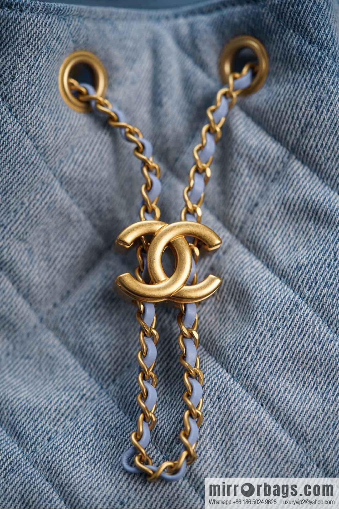 ππ‘ππ§ππ₯ πππ¬ π¬π¦ππ₯π₯ π‘π¨ππ¨ Drawstring Bucket Bag, Denim Blue π Small AS5293