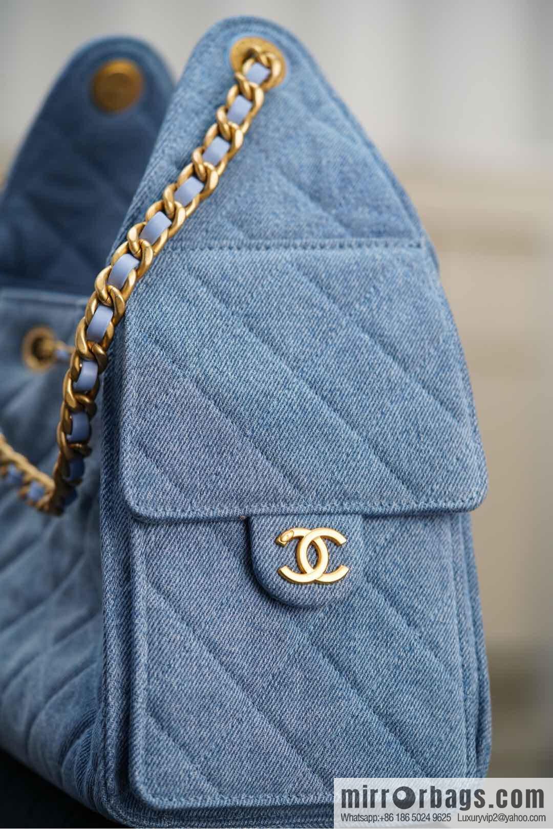 ππ‘ππ§ππ₯ πππ¬ π¬π¦ππ₯π₯ π‘π¨ππ¨ Drawstring Bucket Bag, Denim Blue π Small AS5293