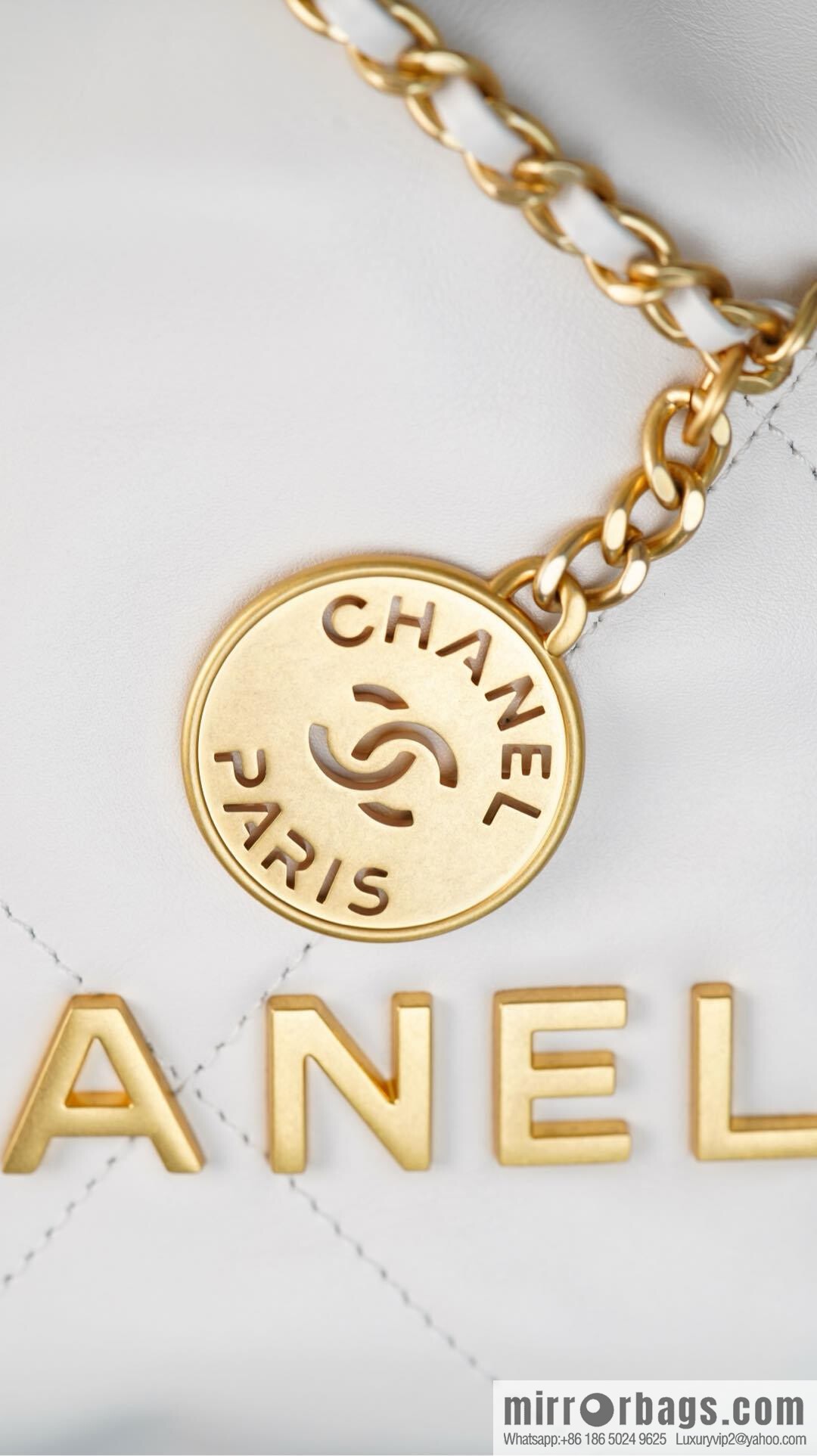 𝗖𝗛𝗔𝗡𝗘𝗟✦ 23s spring and summer new 22Mini bag original leather, white 🤍 AS3980