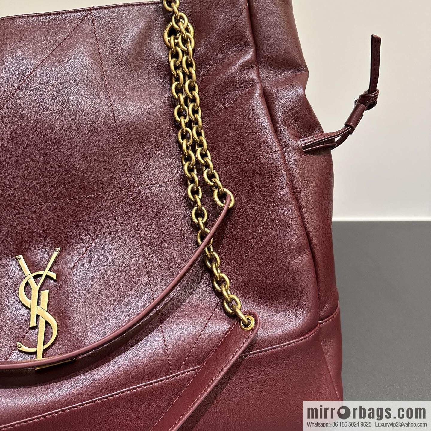 YSL ๐๐ฎ๐บ๐ถ๐ฒ ๐ฐ.๐ฏ large ๐ฃ๐ข๐๐๐ข๐ก_ lucky bag bucket bag 809824 burgundy