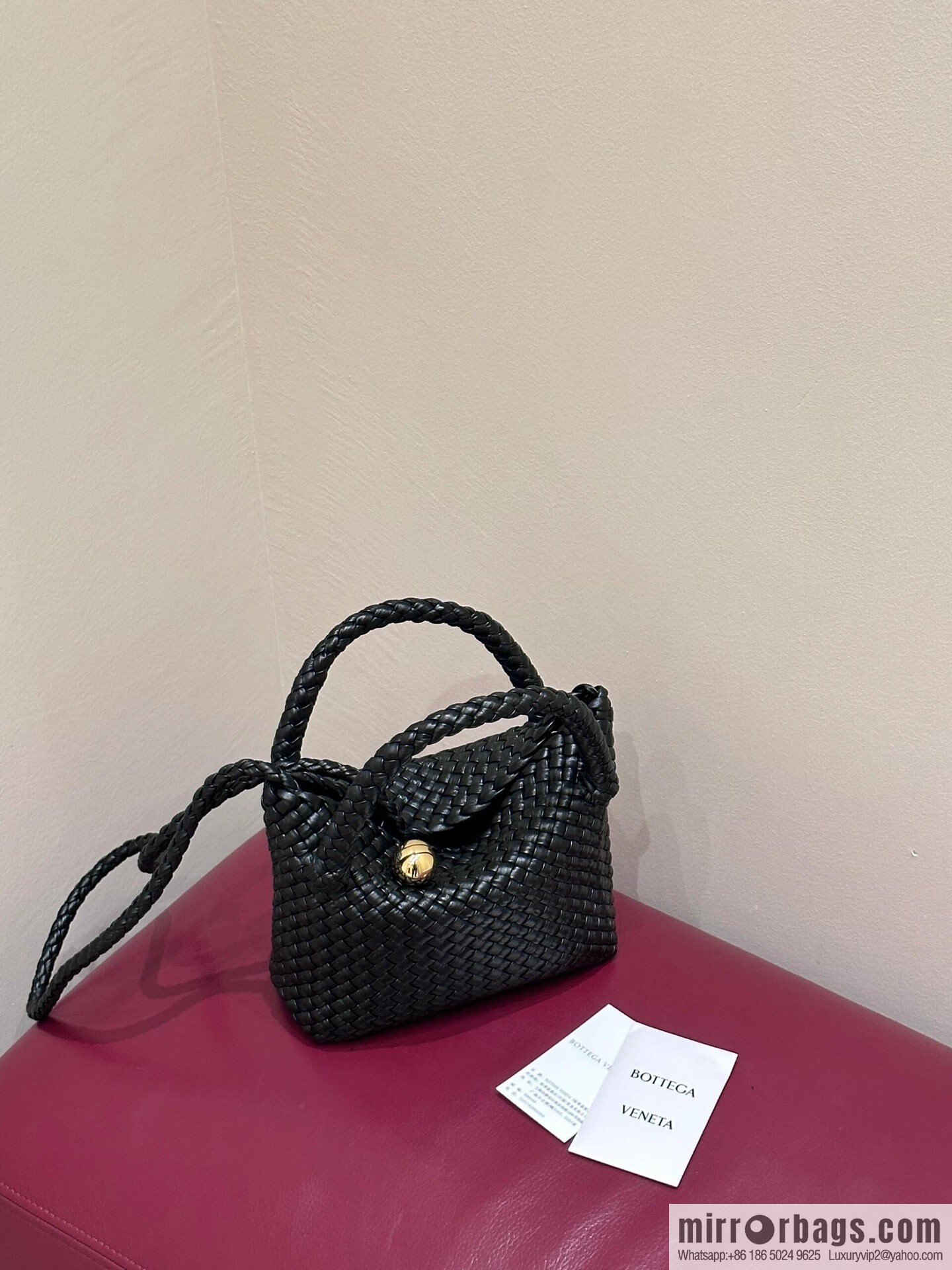 BV Small Tosca Crossbody Bag, Black 777575