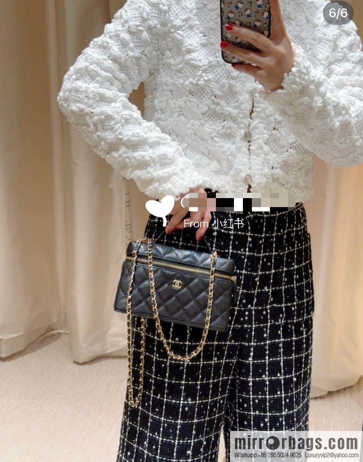 𝐂𝐡𝐚𝐧𝐞𝐥 𝟐𝟓𝐂 new lunch box bag, black gold, lychee cow AP4385