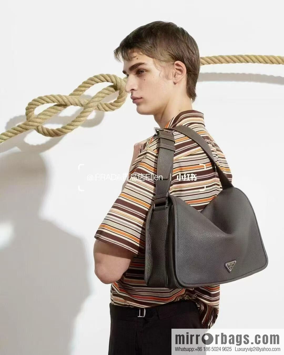 PRADA 🎉 new messenger bag 🎉 2VD075 🎉🎉 grey