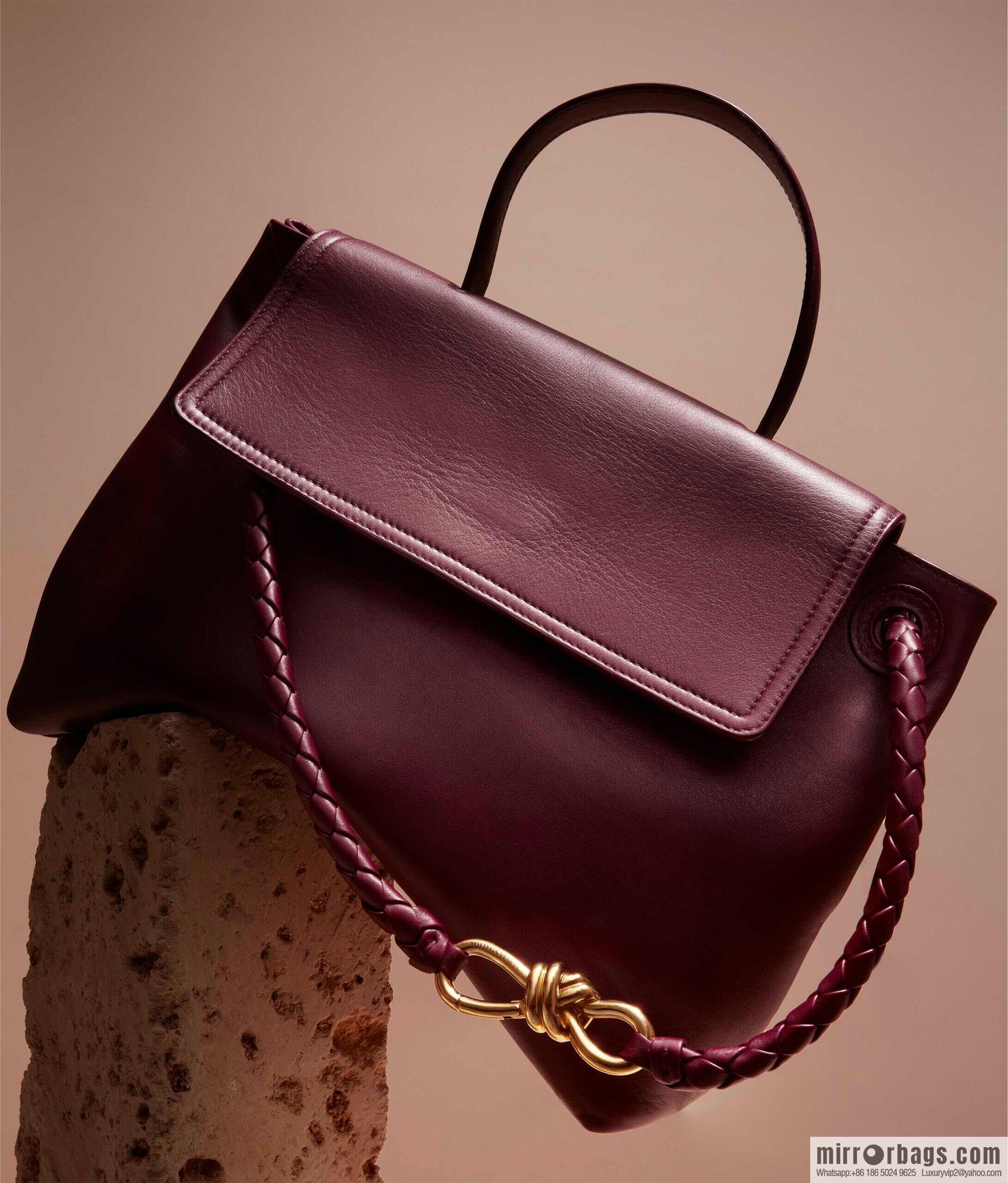 BV Ciao Ciao Handbag 817231 Barolo Burgundy