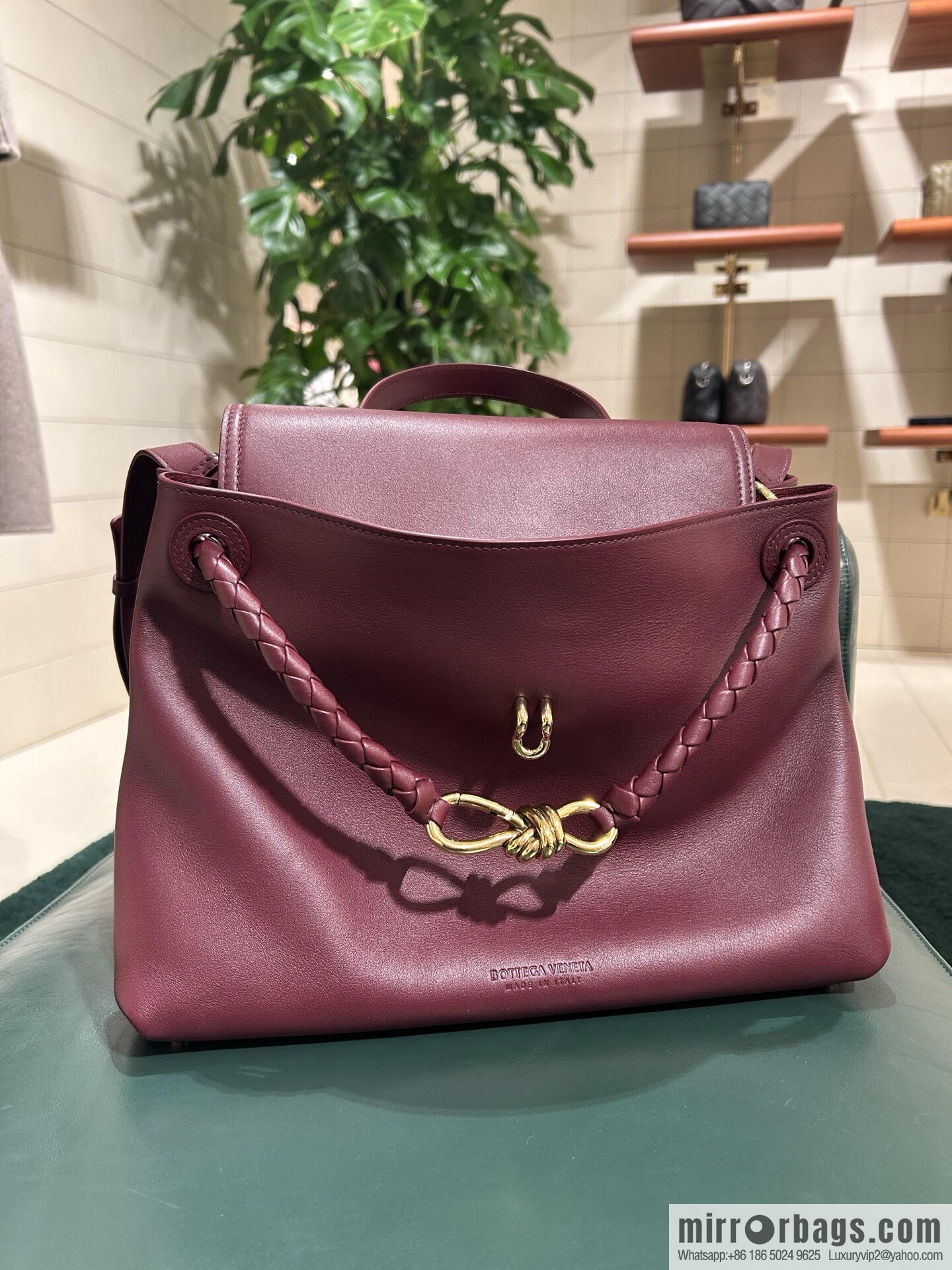 BV Ciao Ciao Handbag 817231 Barolo Burgundy