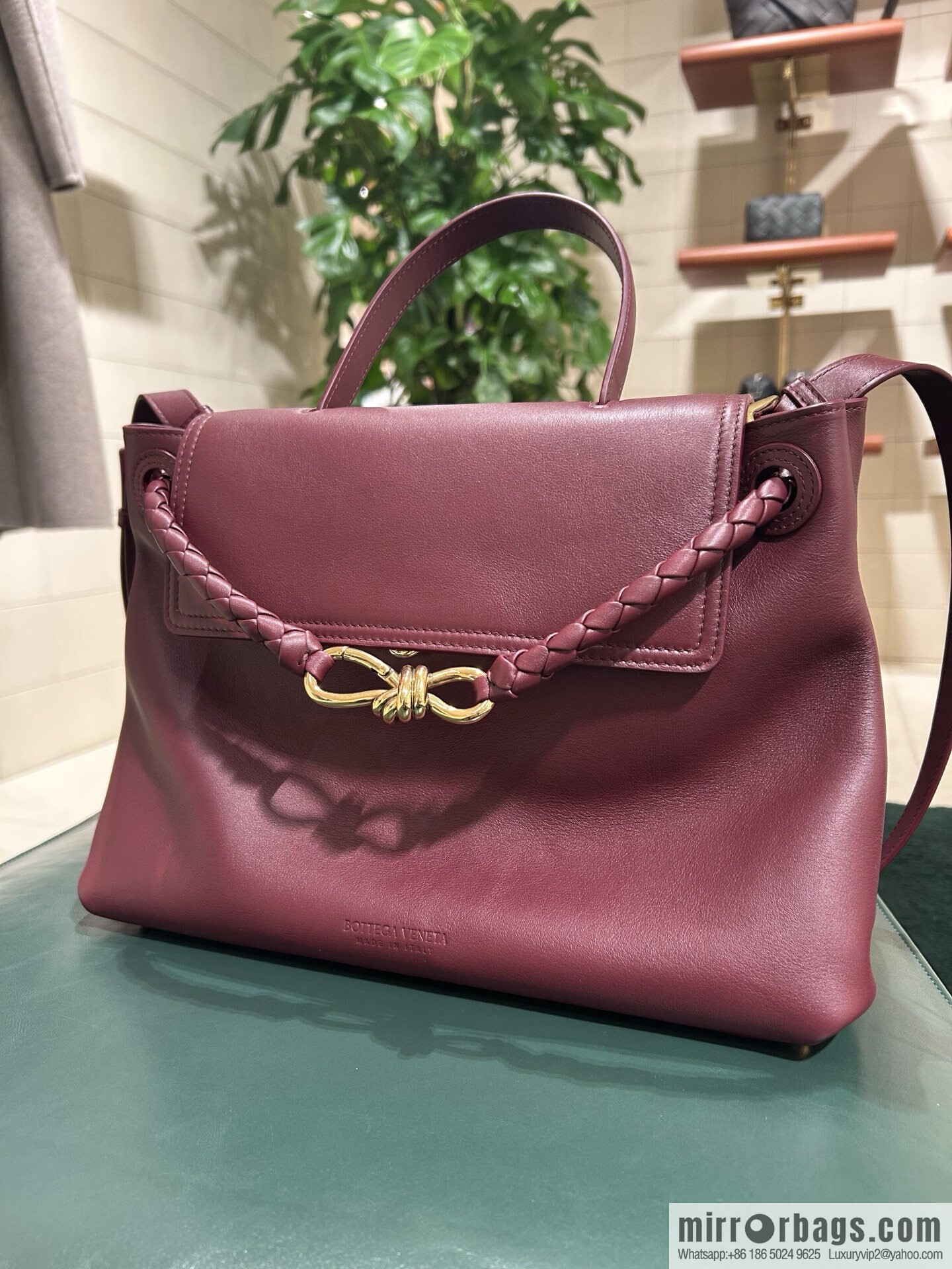 BV Ciao Ciao Handbag 817231 Barolo Burgundy