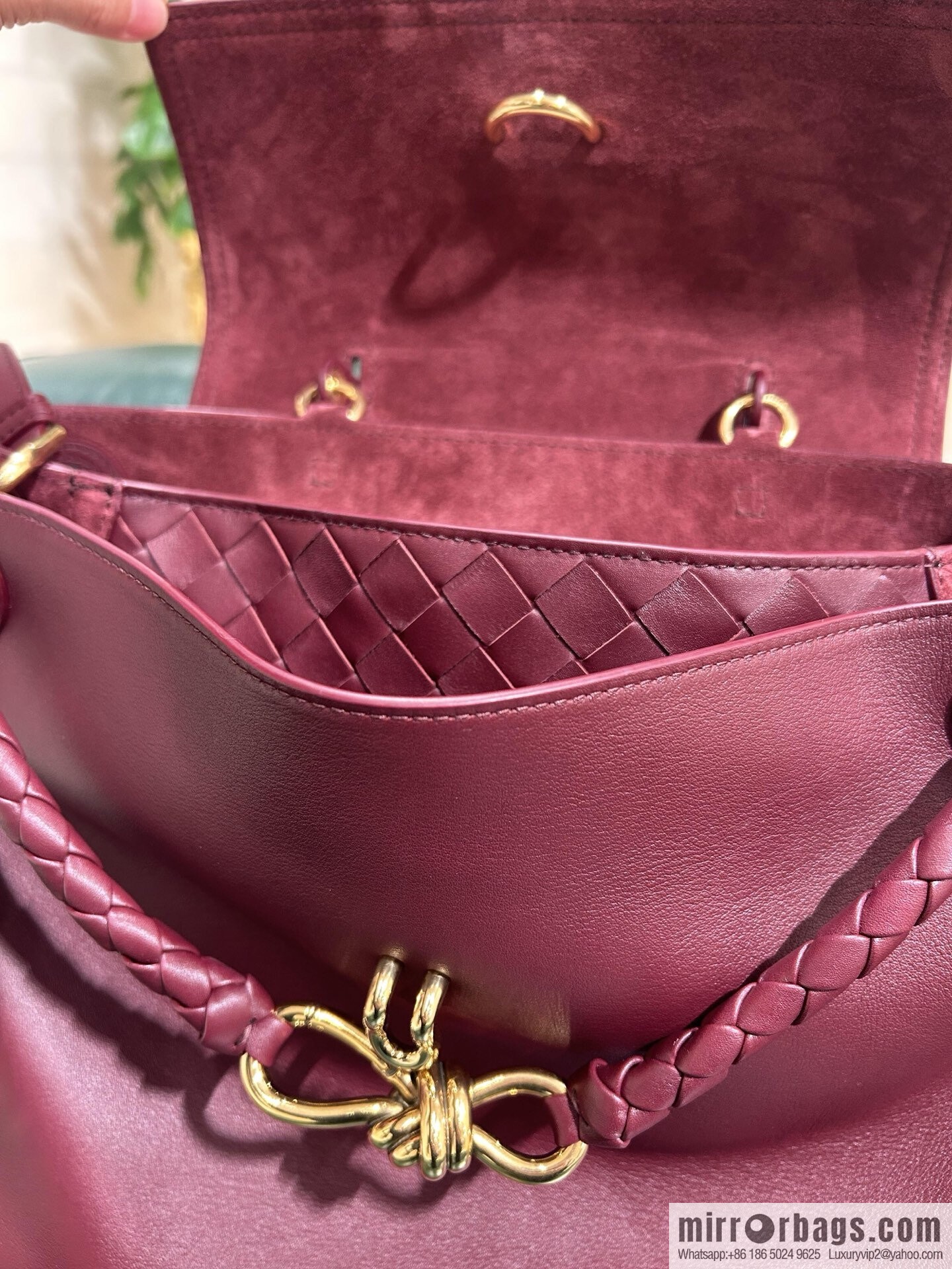 BV Ciao Ciao Handbag 817231 Barolo Burgundy