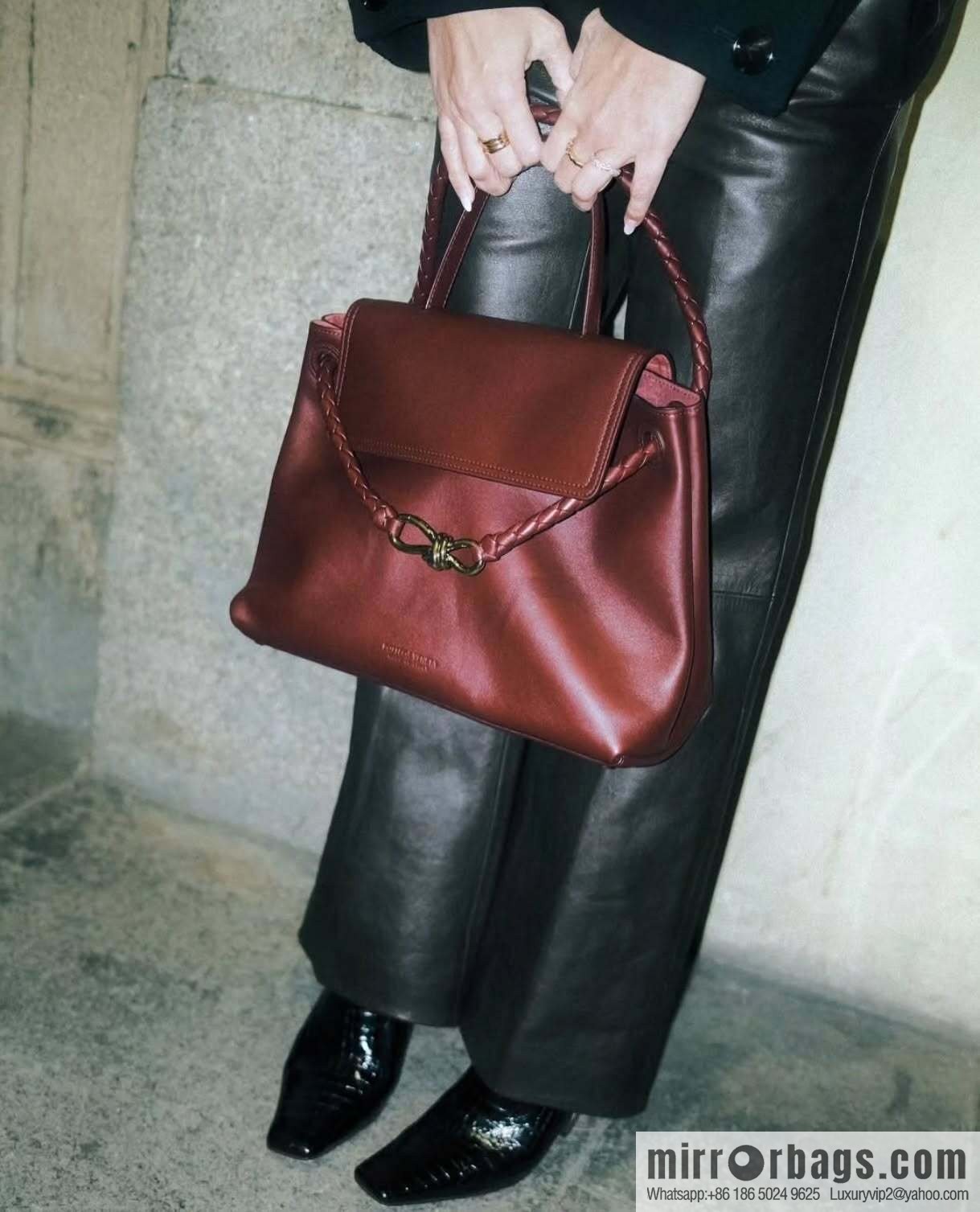 BV Ciao Ciao Handbag 817231 Barolo Burgundy