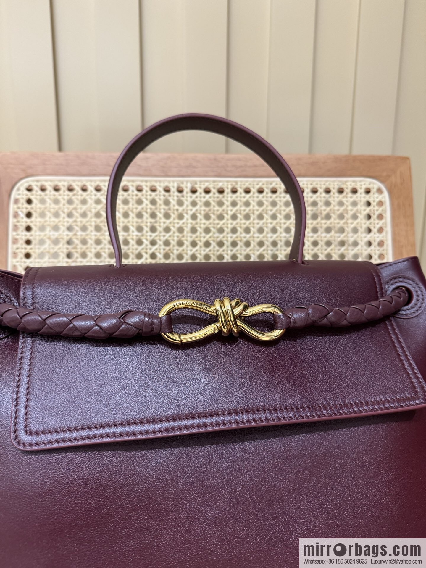 BV Ciao Ciao Handbag 817231 Barolo Burgundy